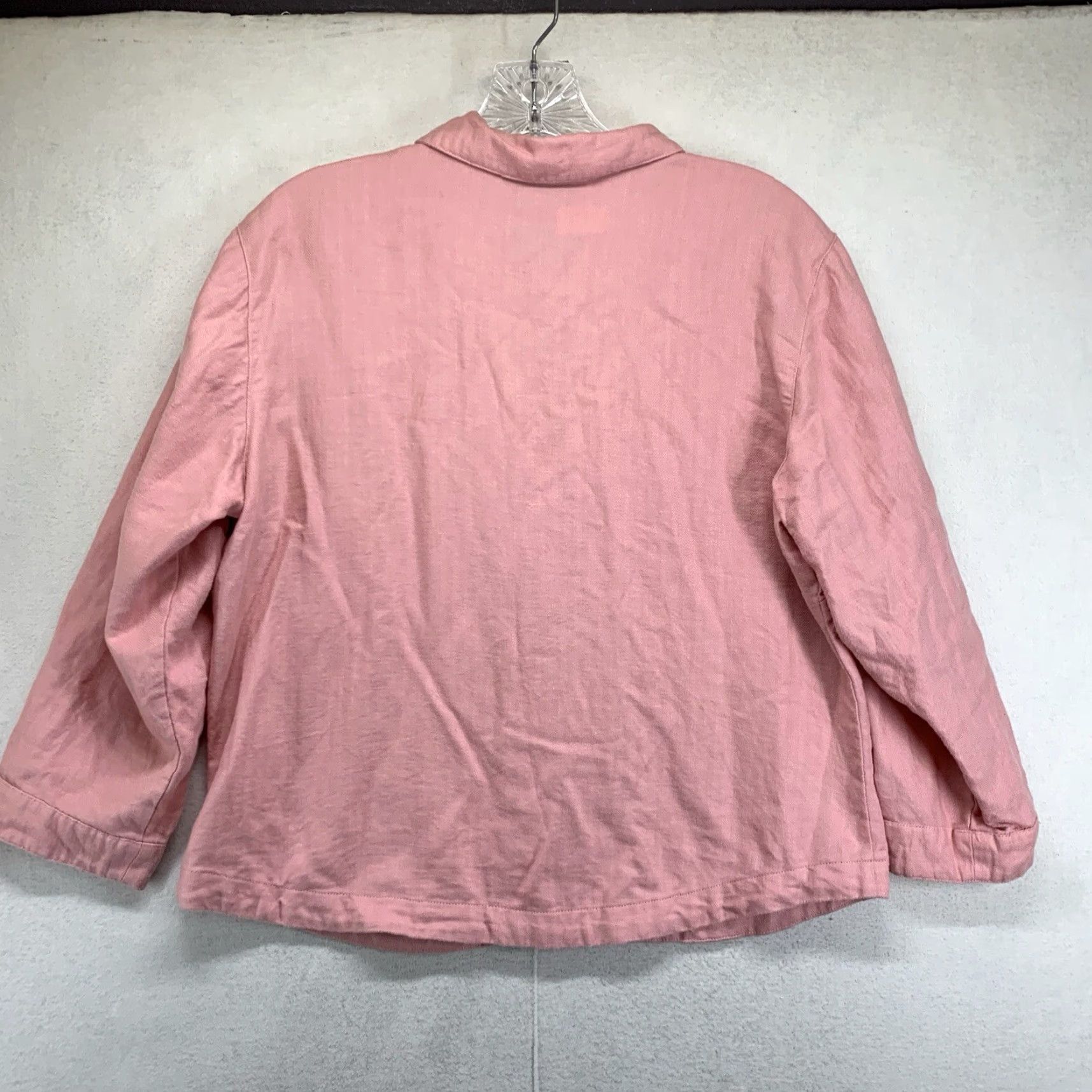 Vintage Vintage Tellurid Women's Linen Cotton Blend Button-Up Shirt Size 10 Pink Casual travel beach retro Size L / US 10 / IT 46 - 2 Thumbnail