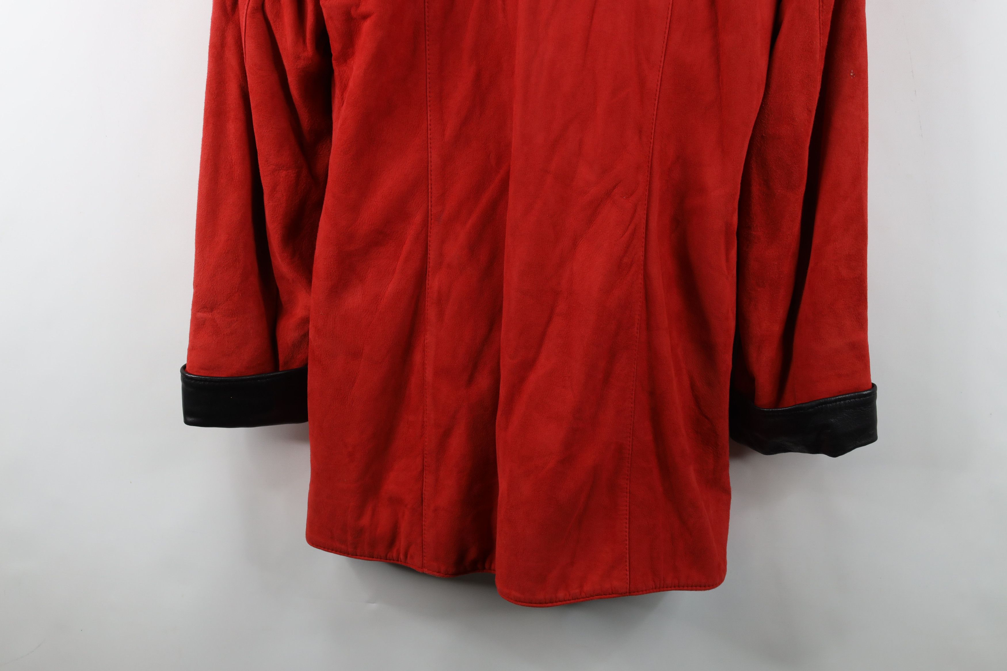Vintage Vintage 90s Streetwear Lambskin Suede Leather Jacket Coat Size M / US 6-8 / IT 42-44 - 16 Thumbnail