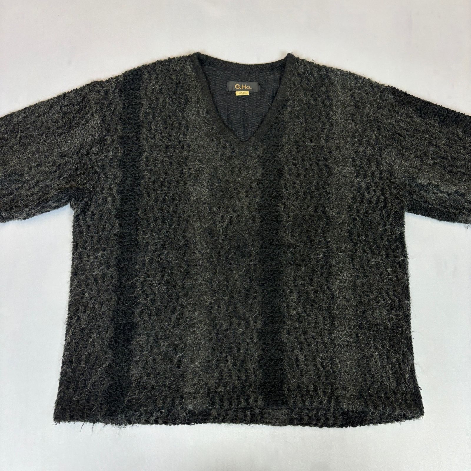 Vintage Vintage 90s GHQ Black Mohair Blend Stripe Men's M Size US M / EU 48-50 / 2 - 2 Thumbnail