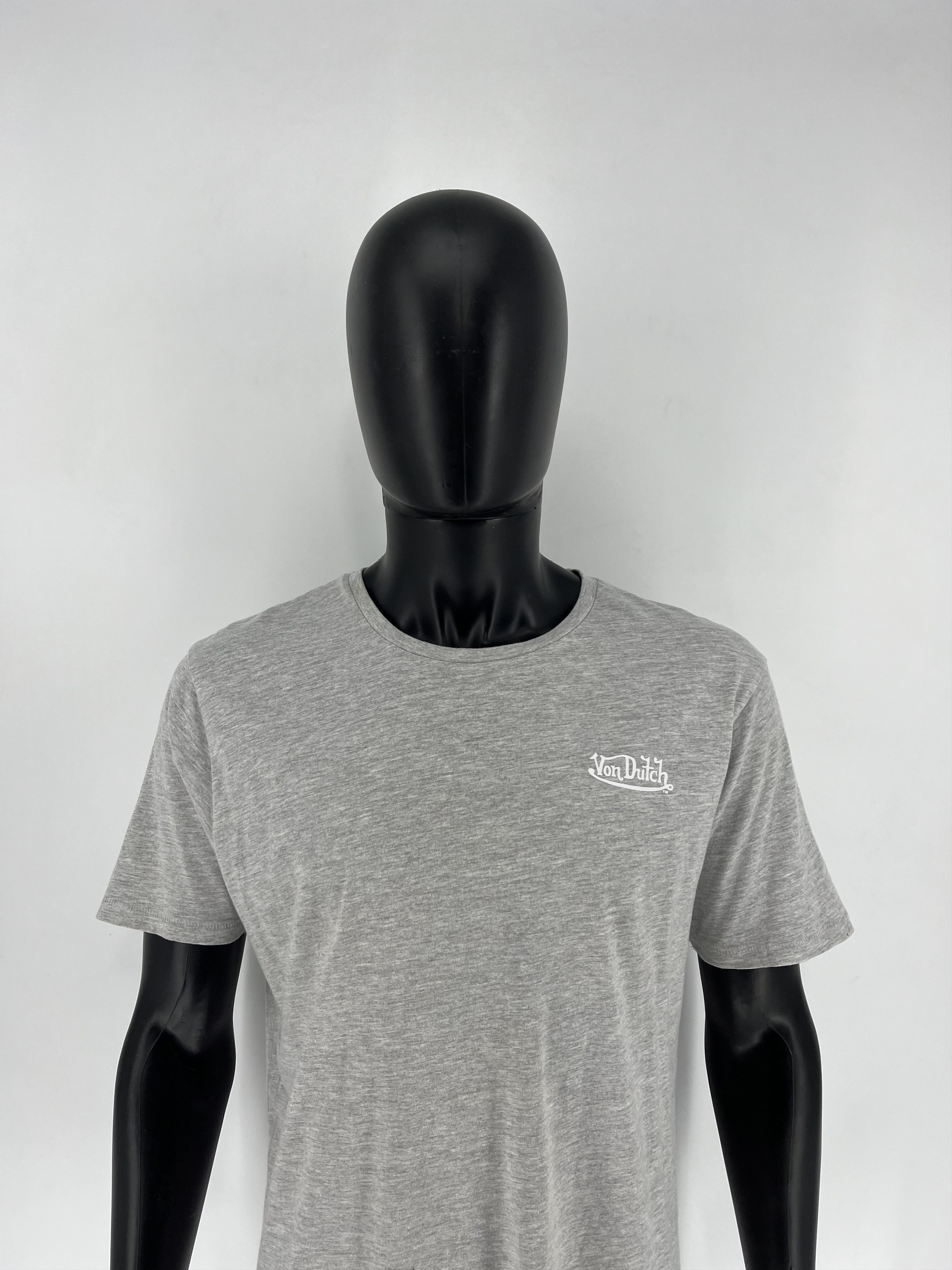 Vintage × Von Dutch Vintage Von Dutch Y2K Mini Logo Grey T-Shirt Size US XL / EU 56 / 4 - 1 Thumbnail