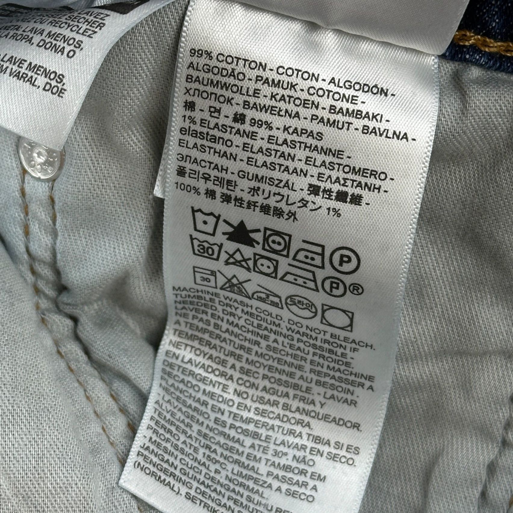 Levi's Levis 505 Jeans Mens 34x32 Dark Wash Regular Fit Straight Leg Casual Stretch Size US 34 / EU 50 - 7 Thumbnail