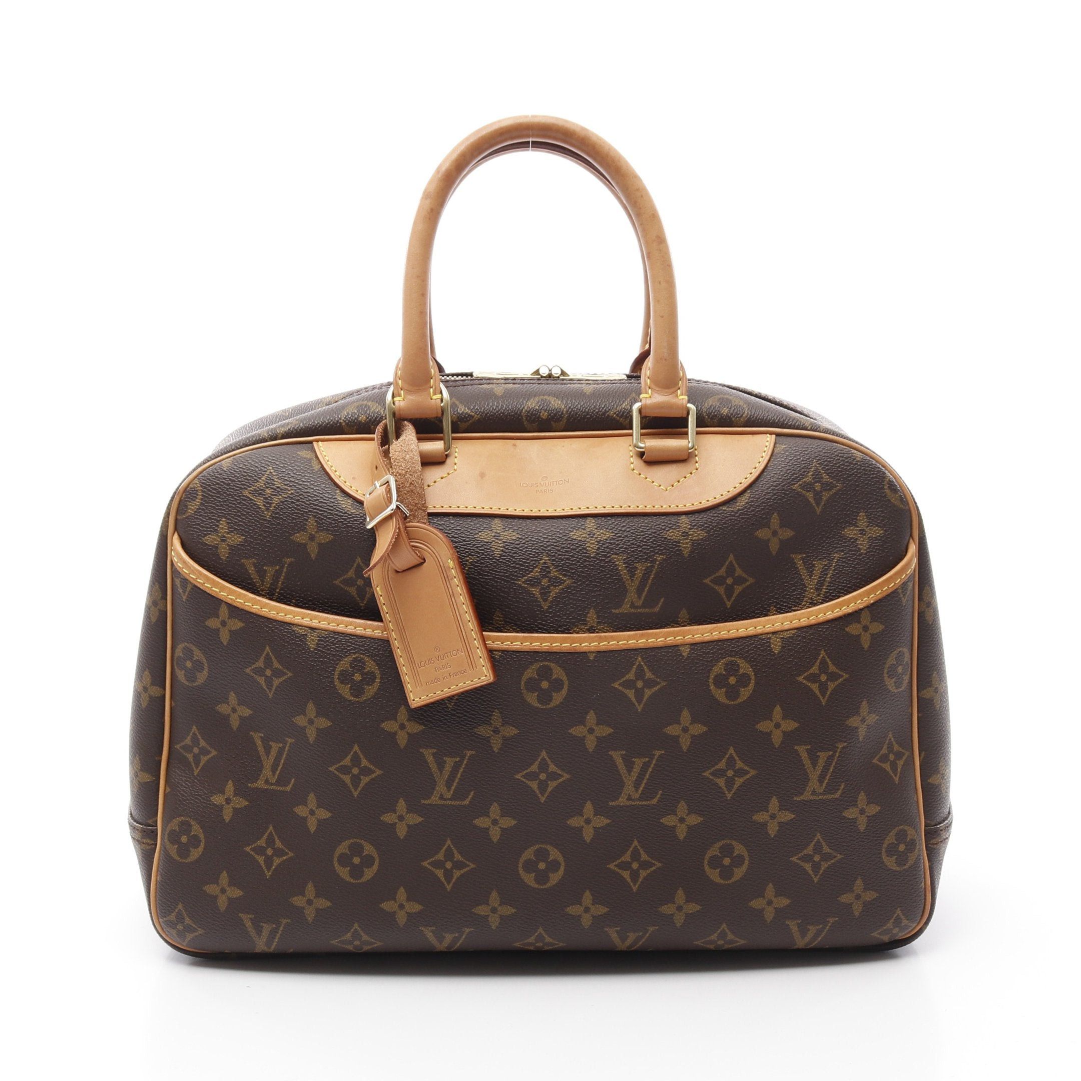Louis Vuitton Louis Vuitton Deauville Bowling Vanity Monogram Handbag Leather Brown Size ONE SIZE - 1 Thumbnail