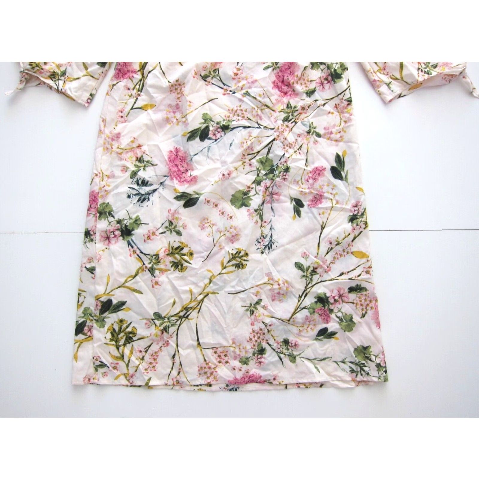 Pinko Magnolia South Stretch Pink Green Yellow Floral Off Shoulder Tunic Dress Small Size S / US 4 / IT 40 - 6 Thumbnail