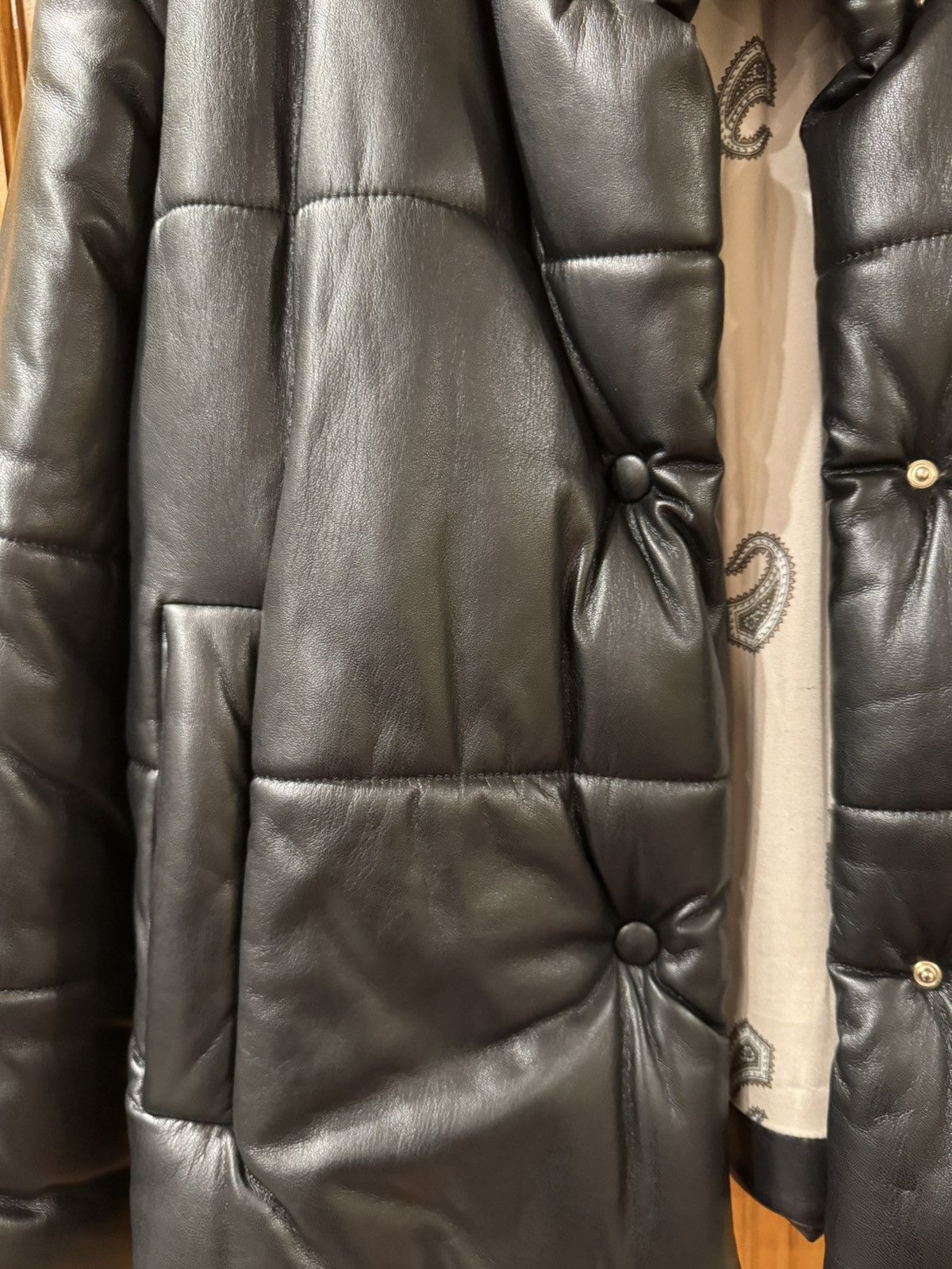 Nanushka Nanushka Hide Faux Leather Black Puffer Jacket Size M / US 6-8 / IT 42-44 - 10 Thumbnail