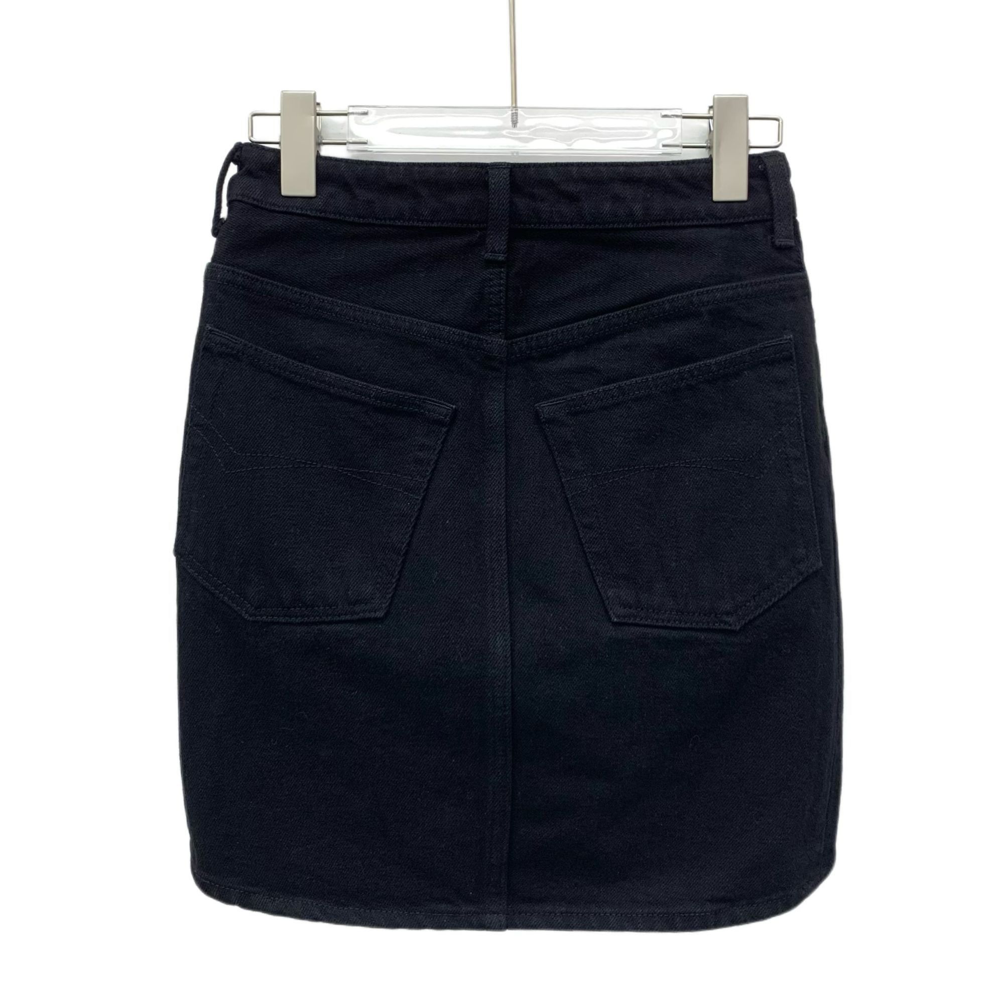 Balenciaga Balenciaga Garde-Robe Black Cotton Short Denim Skirt Casual Size 34" / US 12 / IT 48 - 8 Thumbnail