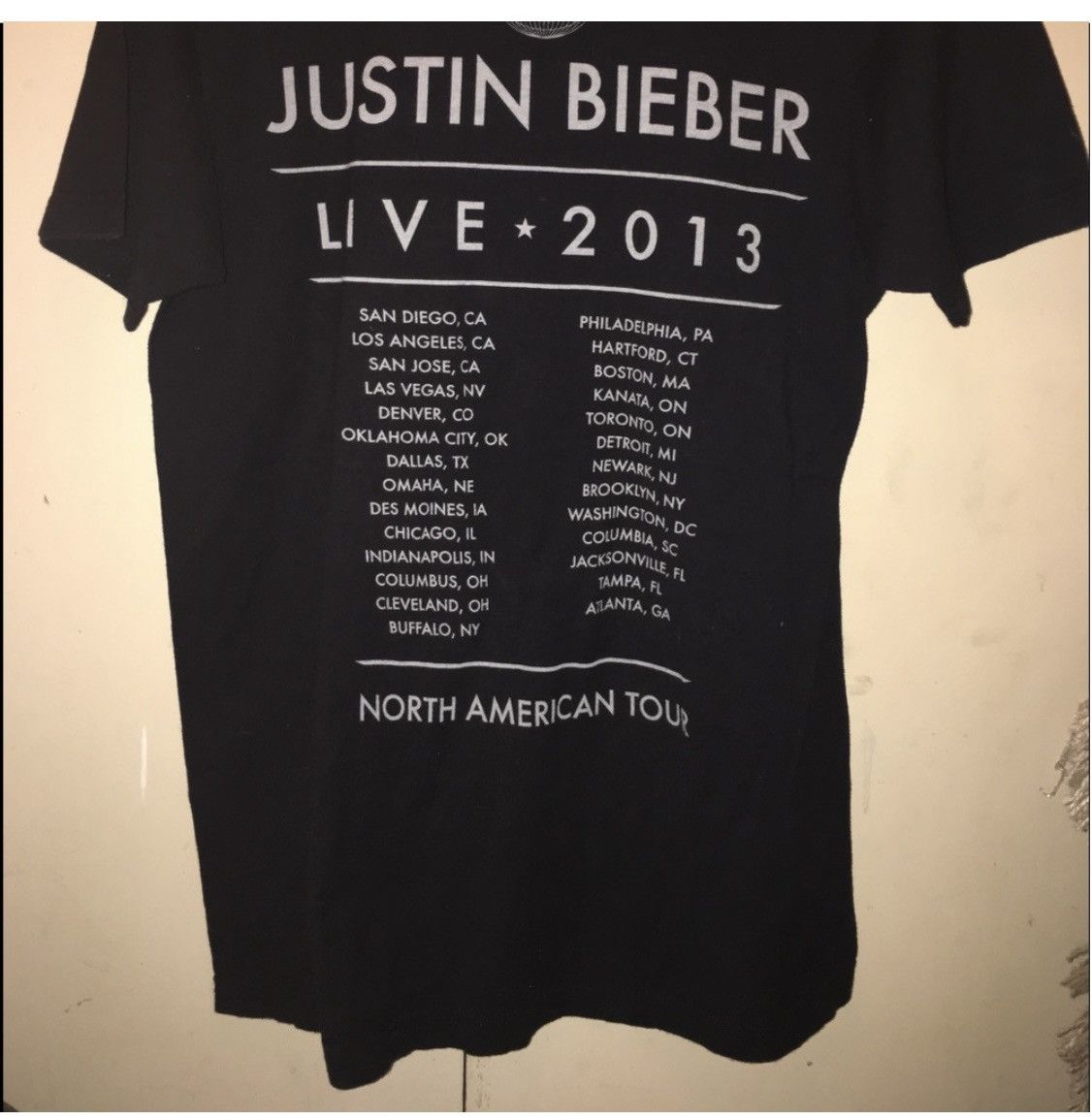 Justin Bieber 2013 Justin Bieber Spellout Live Band Concert Tour T Shirt Size US S / EU 44-46 / 1 - 4 Thumbnail