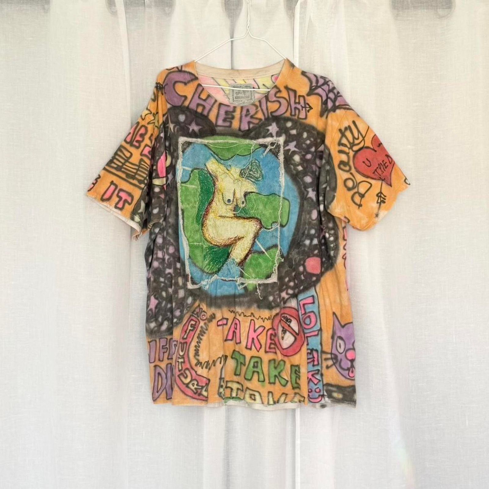 Other ✿ ⋆｡ One of a Kind Airbrush Tee ⋆｡✿ Size XL / US 12-14 / IT 48-50 - 3 Thumbnail