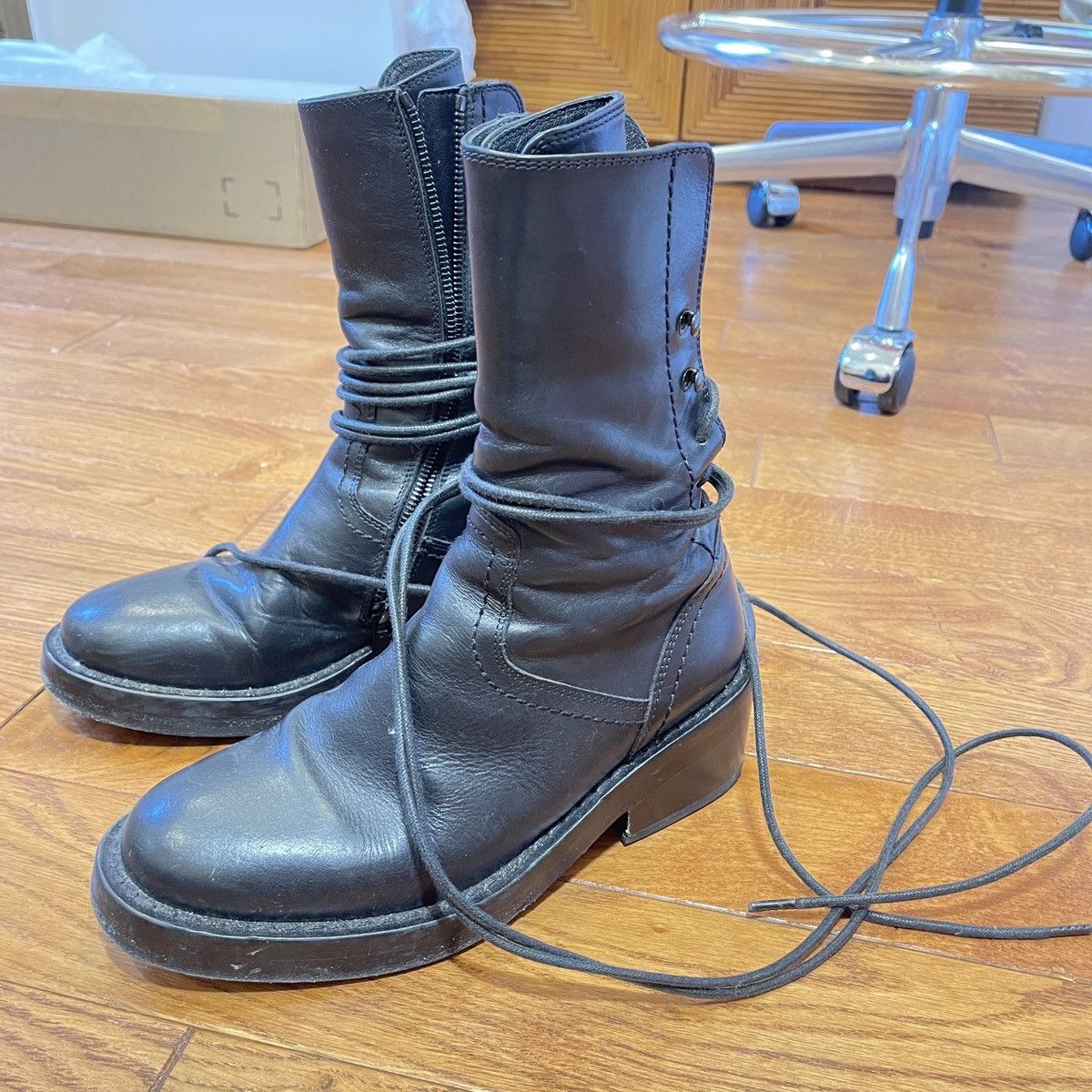 Ann demeulemeester boots sizing hot sale