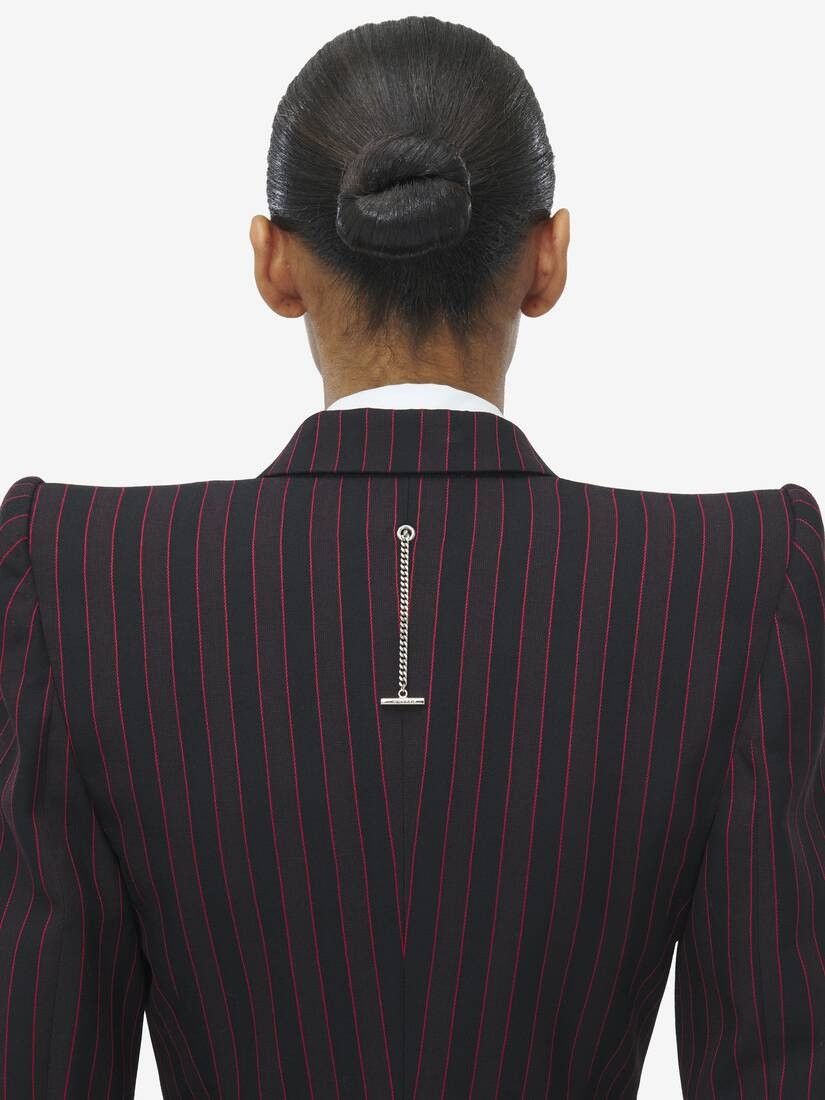 Alexander McQueen o1srvl11e0226 Pinstripe Single-Breasted Jacket In Multicolor Size M / US 6-8 / IT 42-44 - 5 Thumbnail