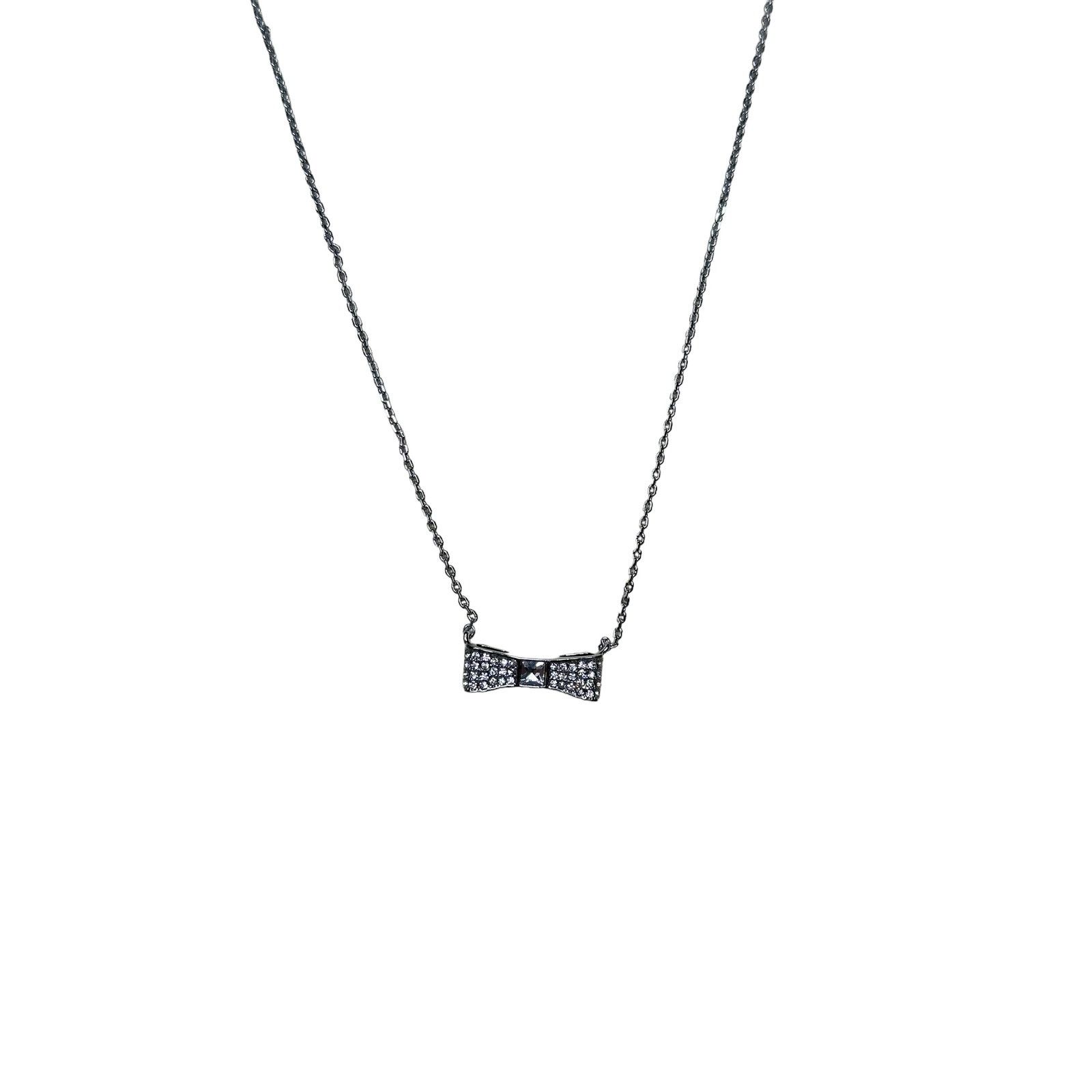 Kate Spade Kate spade ready set bow pavé mini Silver pendant necklace Size ONE SIZE - 2 Thumbnail