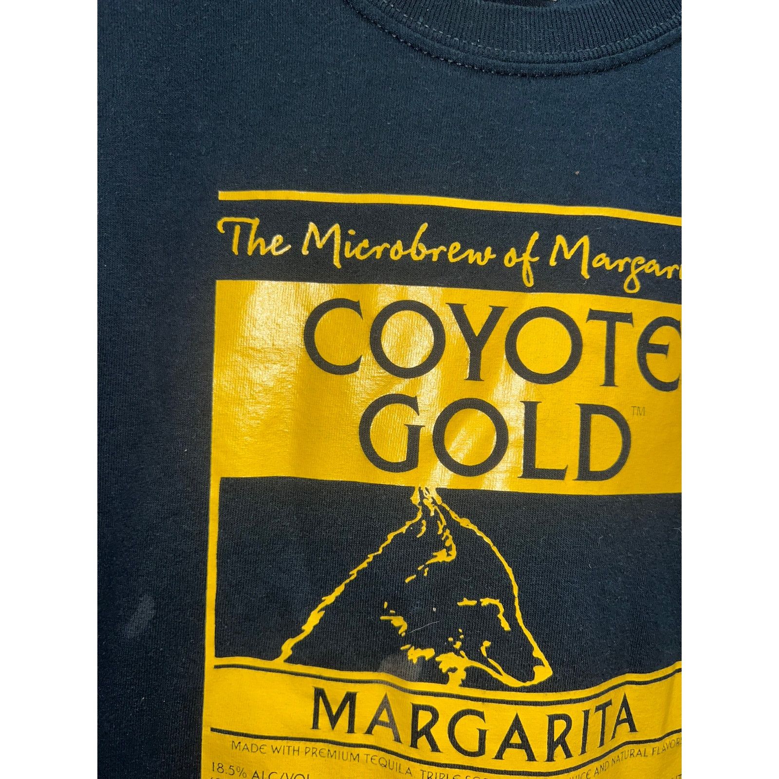 Gildan Vintage Margarita Shirt Coyote Gold Microbrew Black Tee M Size US M / EU 48-50 / 2 - 3 Thumbnail
