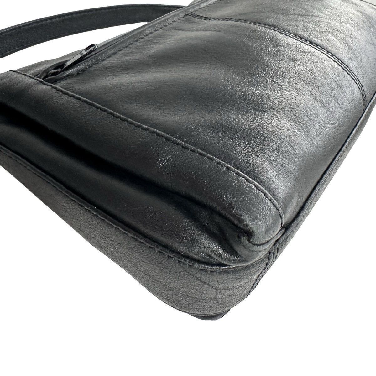 Vintage Derek Alexander Top Zip 3 Pocket Black Leather Crossbody Bag Size ONE SIZE - 14 Thumbnail