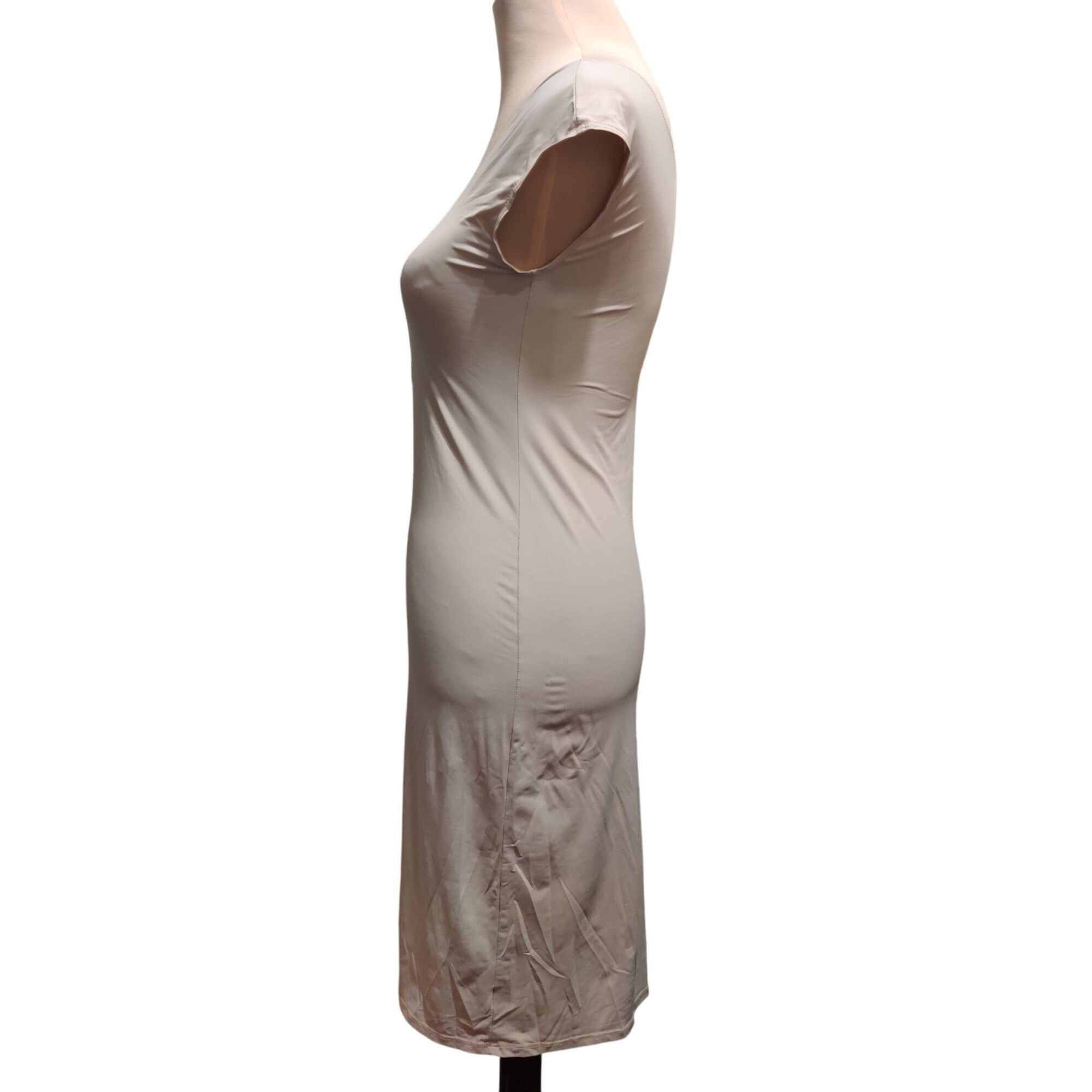 Vintage House of California M Nude Nylon Slip Dress Vintage Made in Size ONE SIZE - 3 Thumbnail