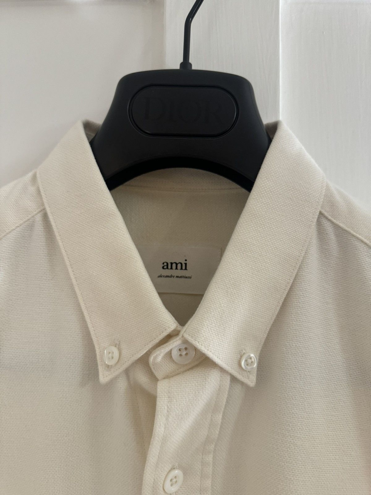 AMI Ami Off-White Logo Shirt Size US L / EU 52-54 / 3 - 3 Thumbnail