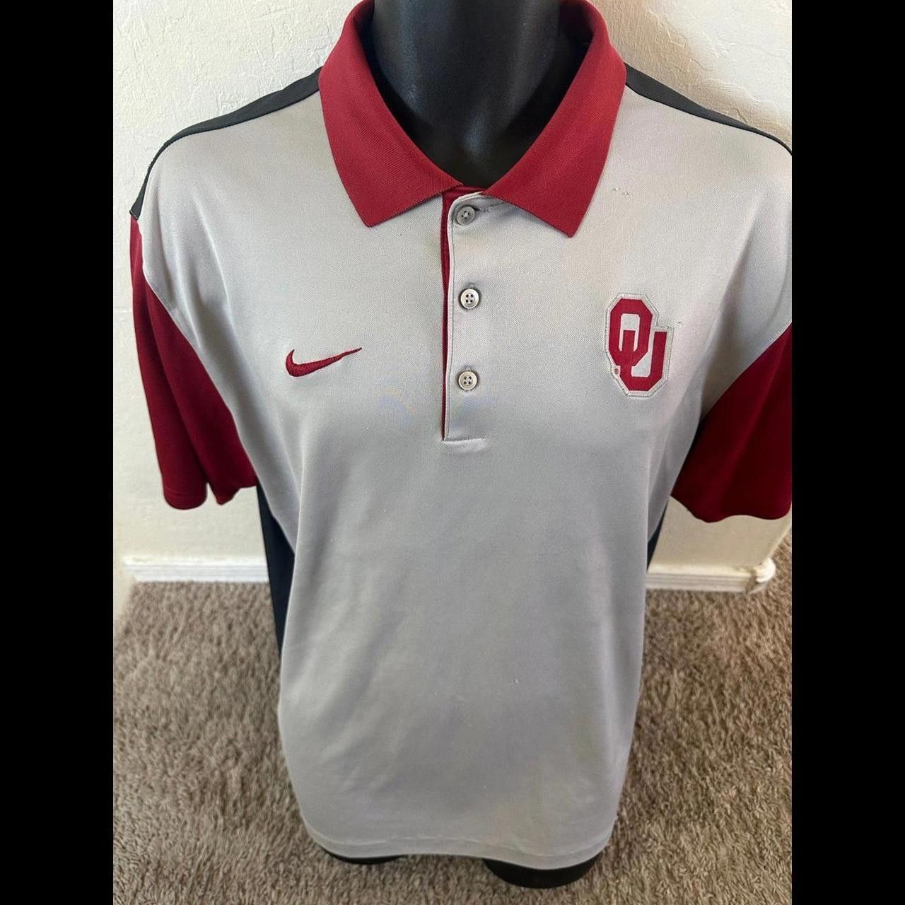 Nike Mens Nike Oklahoma Ncaa Polo Size US XL / EU 56 / 4 - 1 Thumbnail
