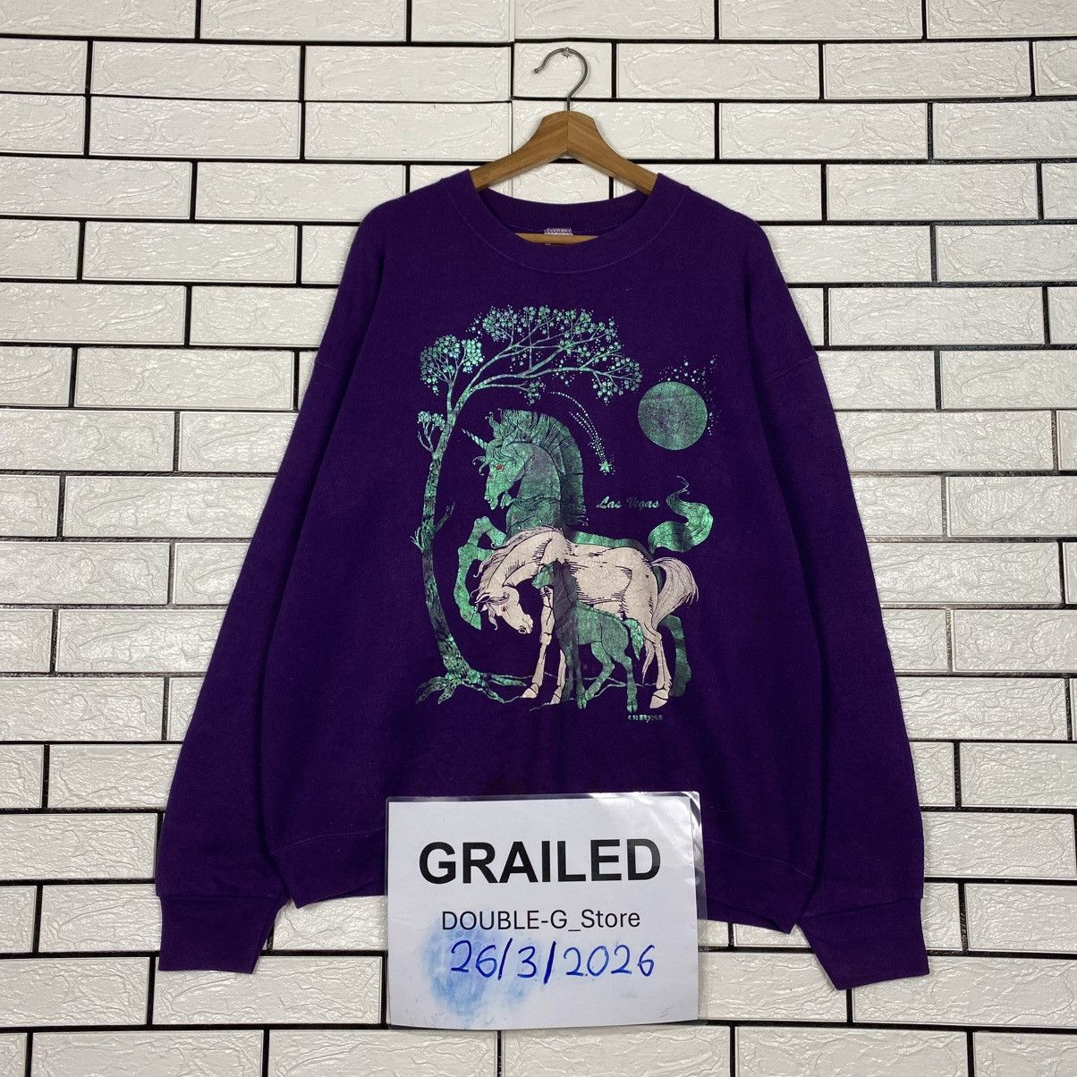Vintage Vintage Sweatshirt Curyss Made in Usa Big Logo Horse Size US XL / EU 56 / 4 - 1 Thumbnail