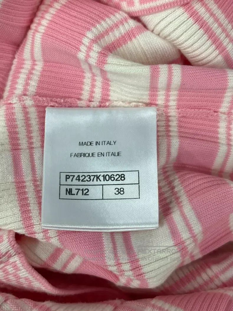 Chanel Chanel Pink striped knitted short sleeves Size XS / US 0-2 / IT 36-38 - 5 Thumbnail
