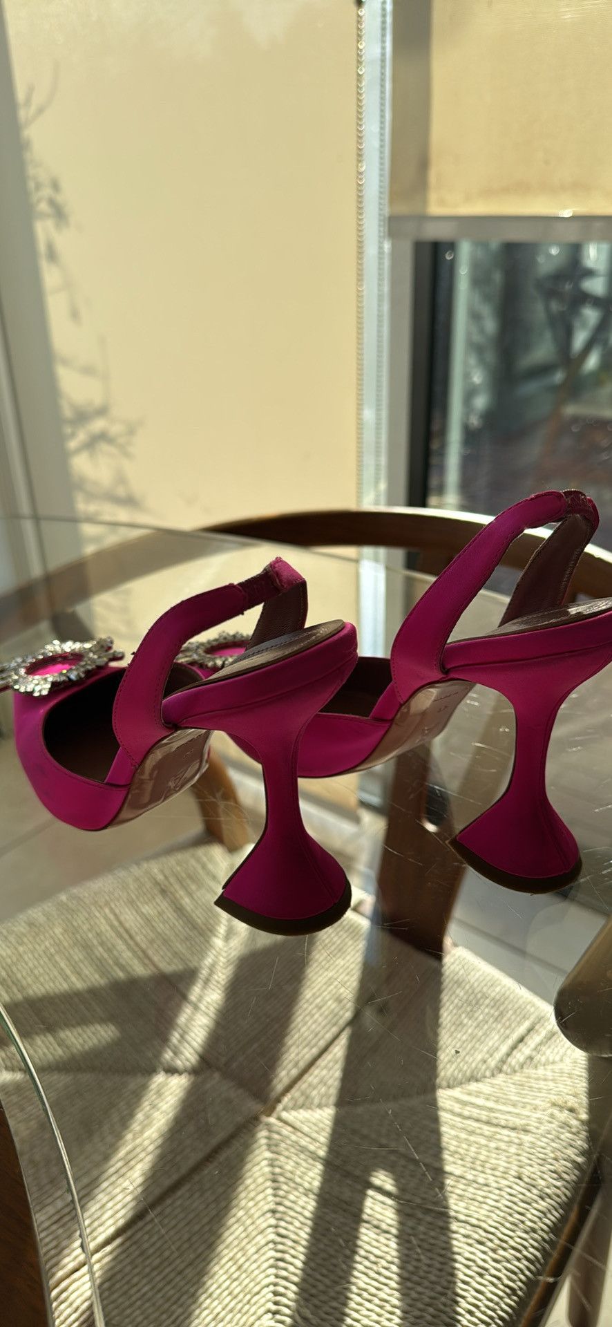 Amina Muaddi pink sandals Size US 7 / IT 37 - 2 Thumbnail