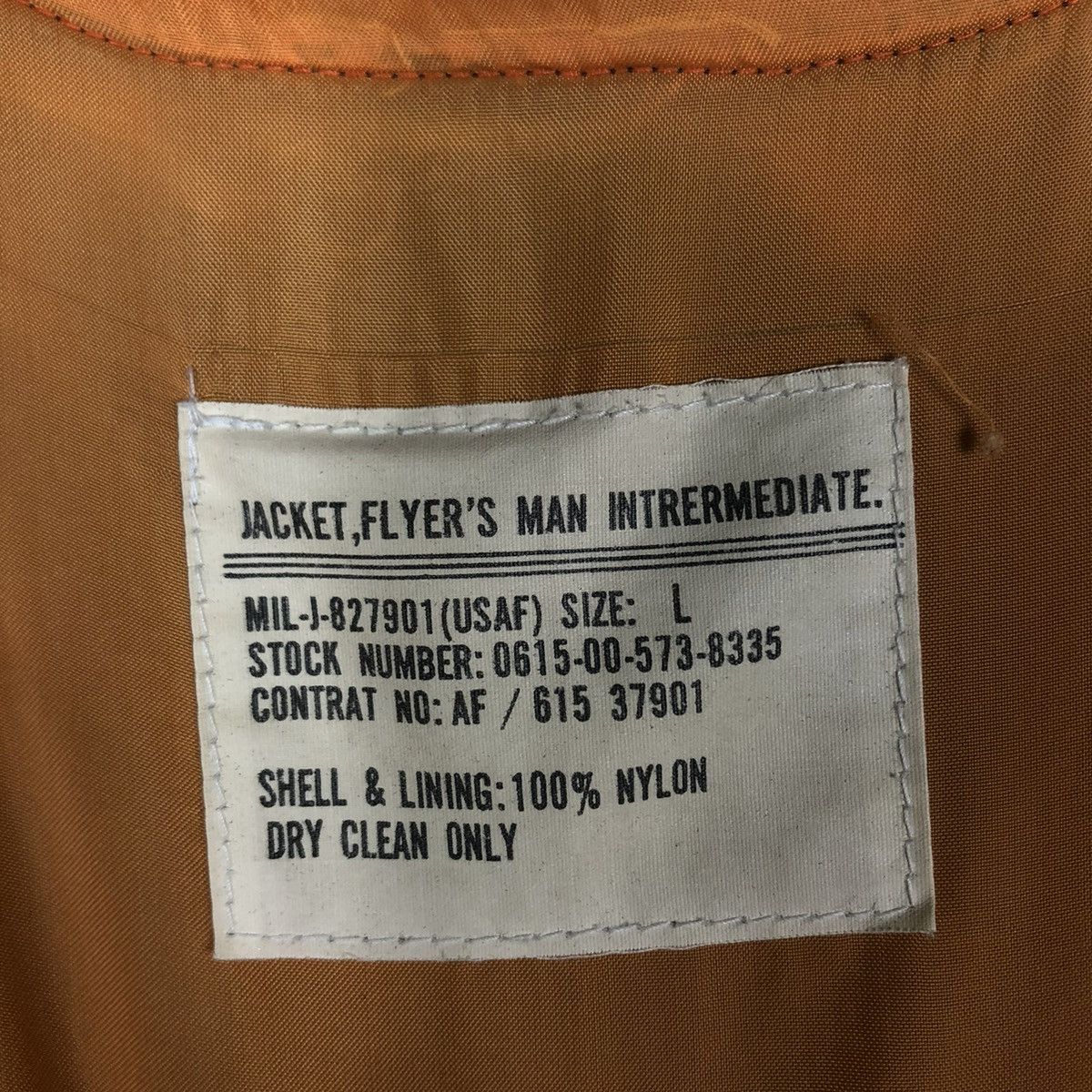 Vintage 📌VINTAGE MILITARY BOMBER FLY JACKET BUZZ RICKSON DESIGN Size US L / EU 52-54 / 3 - 19 Thumbnail