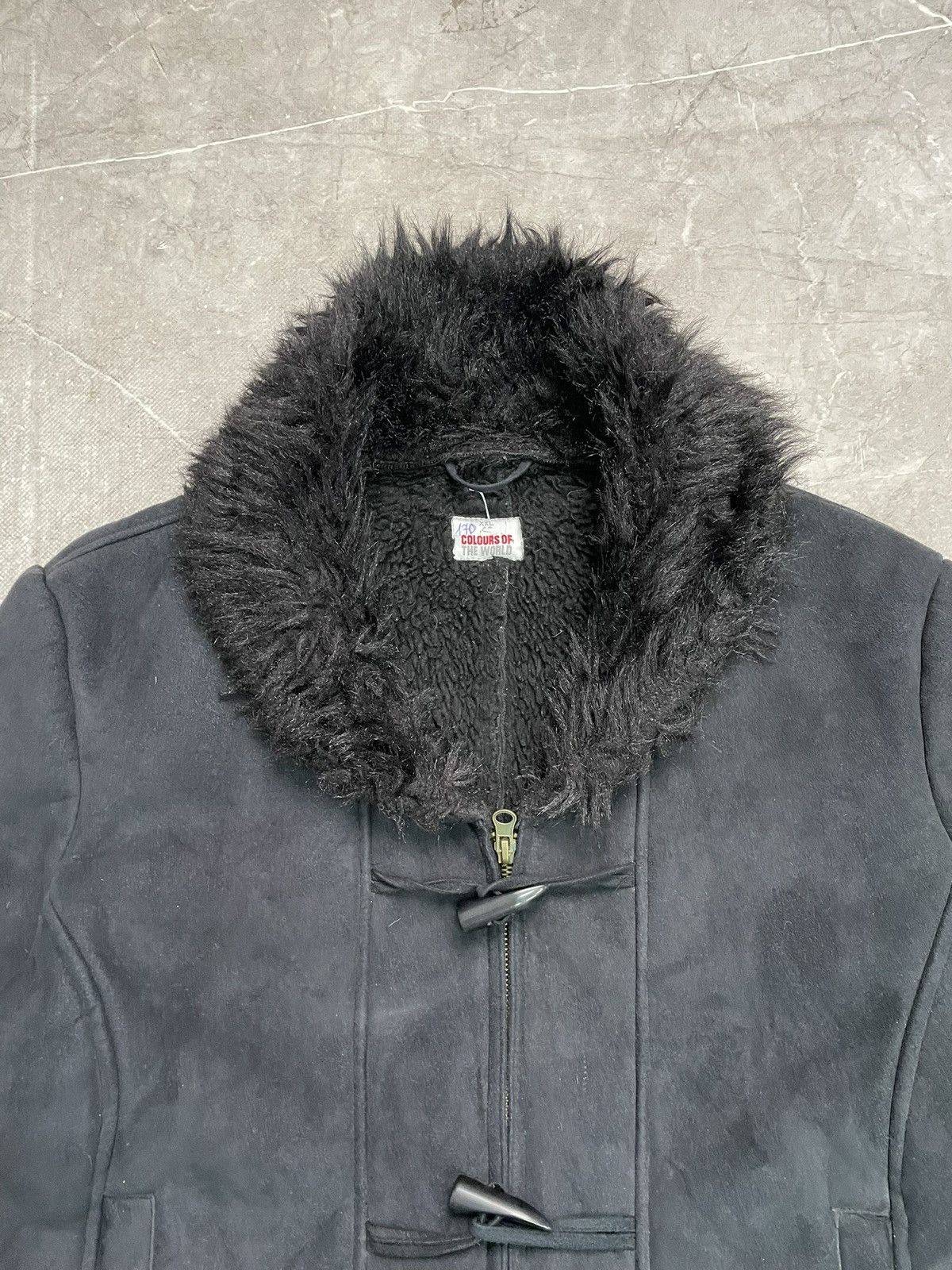 Le Grande Bleu (L.G.B.) Fur suede jacket hype avant garde y2k rick owens Jacket Y2K Size US S / EU 44-46 / 1 - 5 Thumbnail