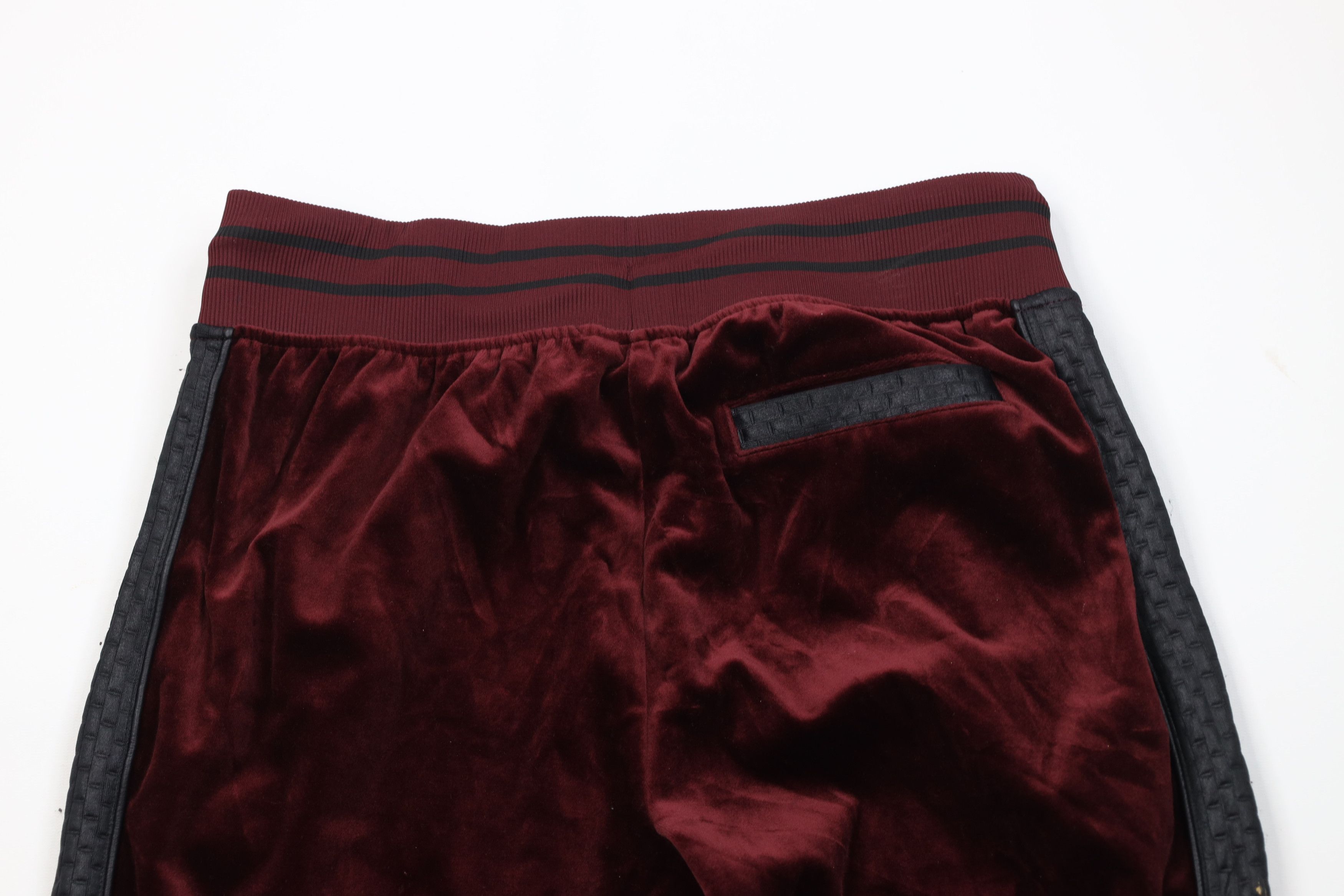 Vintage Y2K Streetwear Block Velour Cuffed Sweatpants Joggers Red Size US 34 / EU 50 - 8 Thumbnail