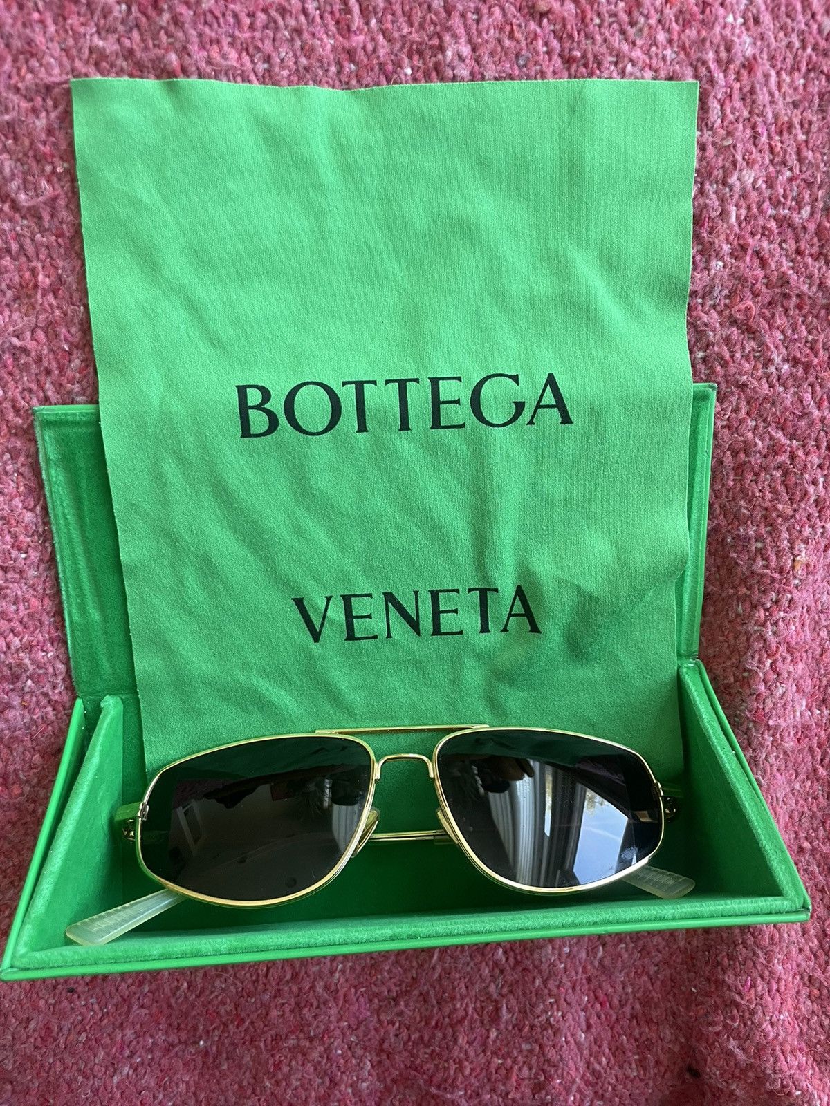 Bottega Veneta Bottega Veneta Aviator Sunglasses Size ONE SIZE - 2 Thumbnail