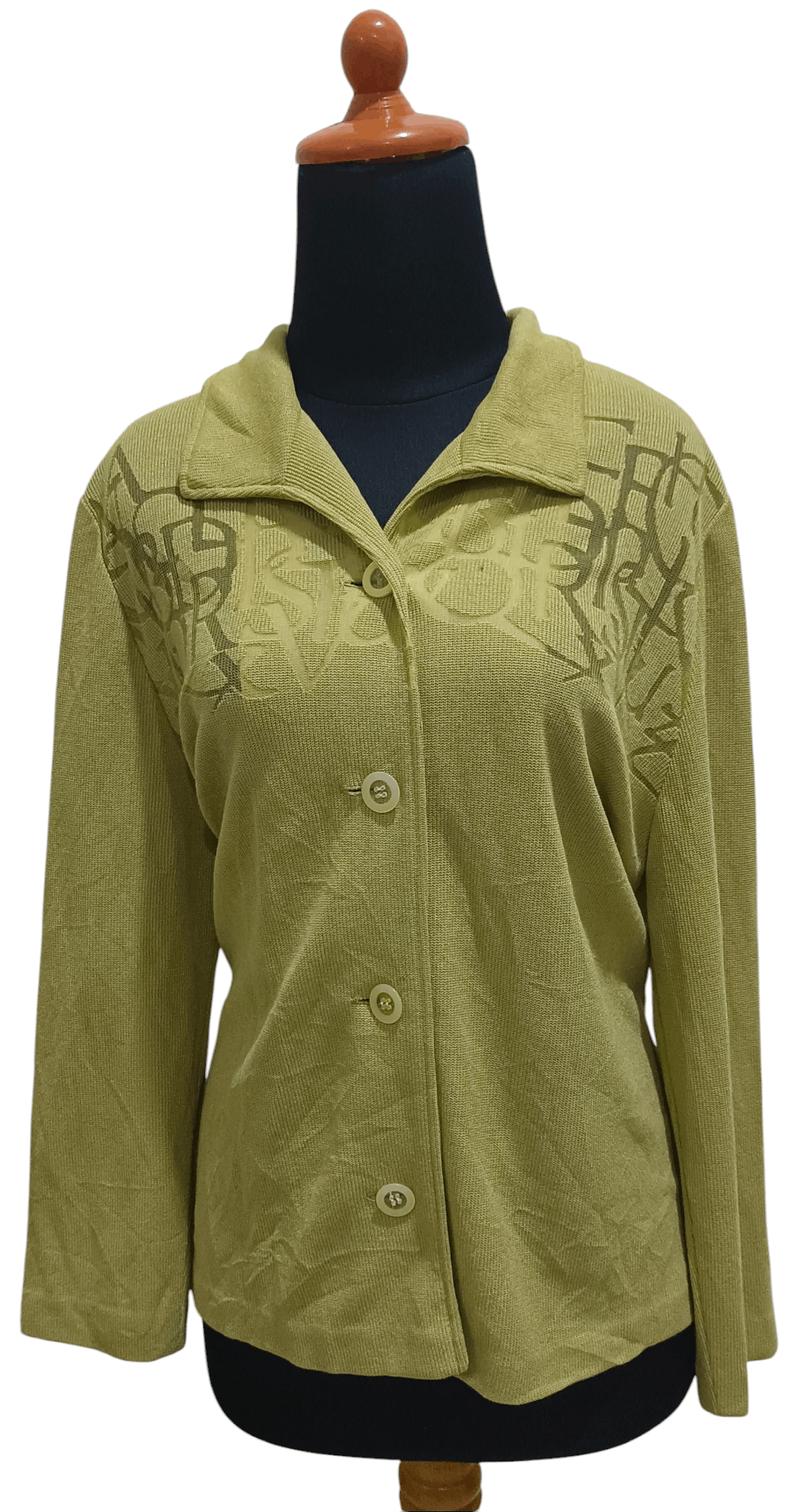 Japanese Brand × Vintage Zenovia Green Cardigan (C001) Size M / US 6-8 / IT 42-44 - 1 Thumbnail