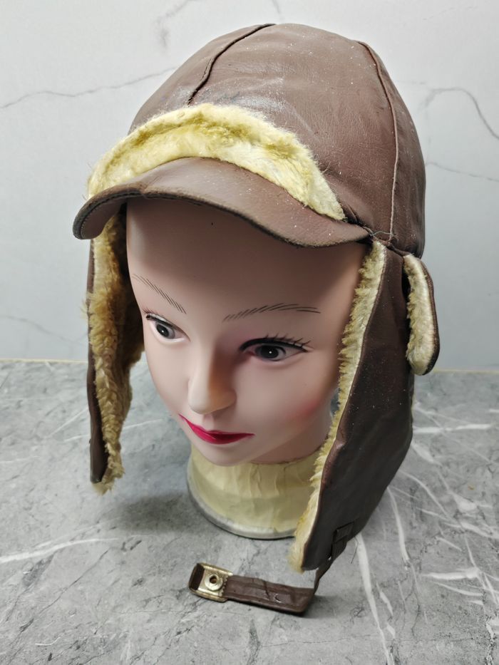 Other Vintage Y2k Ushanka Leather Earflap Cap Hat Size ONE SIZE - 2 Thumbnail