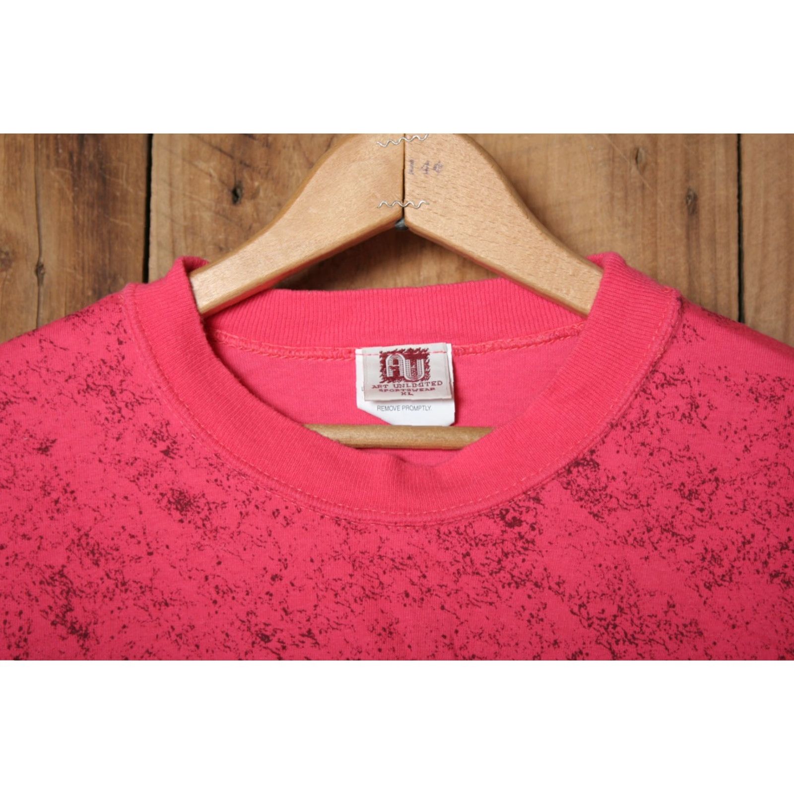 Vintage VINTAGE Art Unlimited T-Shirt Men XL Pink 100% Cotton Short Sleeve Vintage Old Style Beer Single Stitch Sized XL Whites? Size US XL / EU 56 / 4 - 2 Thumbnail