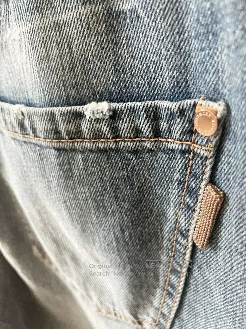 Brunello Cucinelli Brunello Cucinelli Beaded Denim Jeans. Size US 26 / EU 42 - 6 Thumbnail