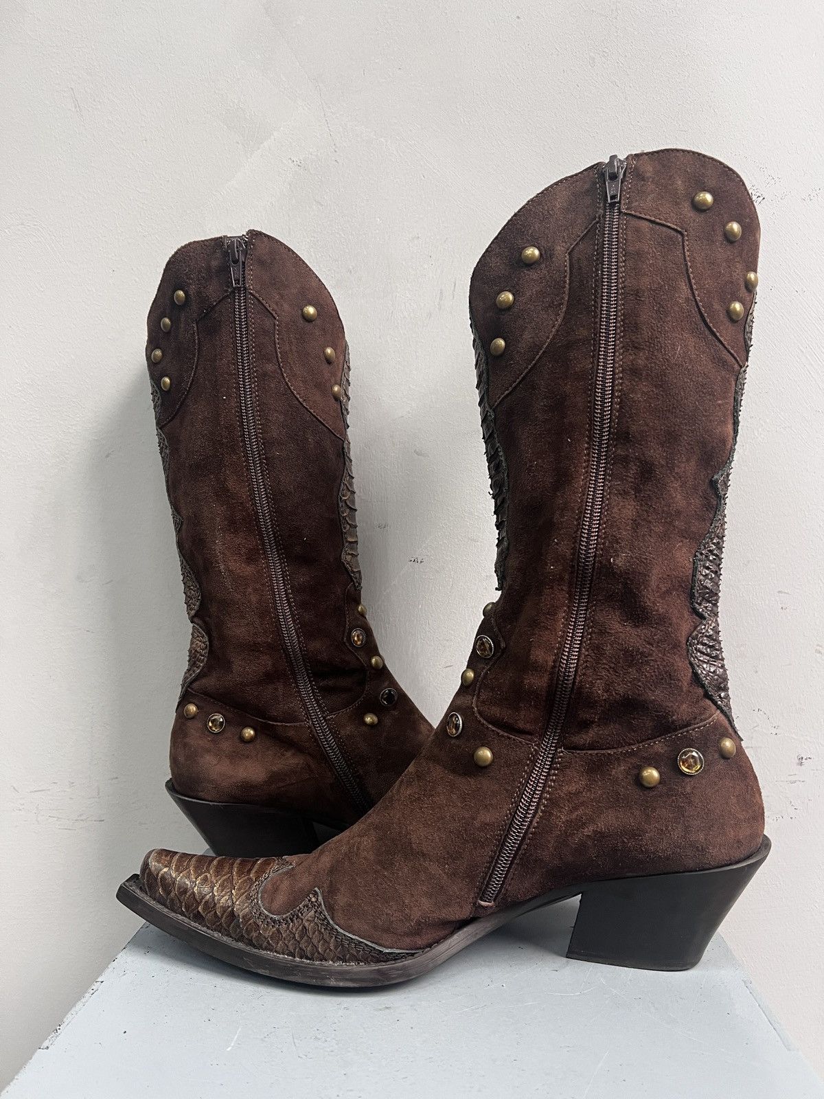 Western Rise Western Guidi style high moto boots fashion avant garde 90s Size US 8 / EU 41 - 6 Thumbnail
