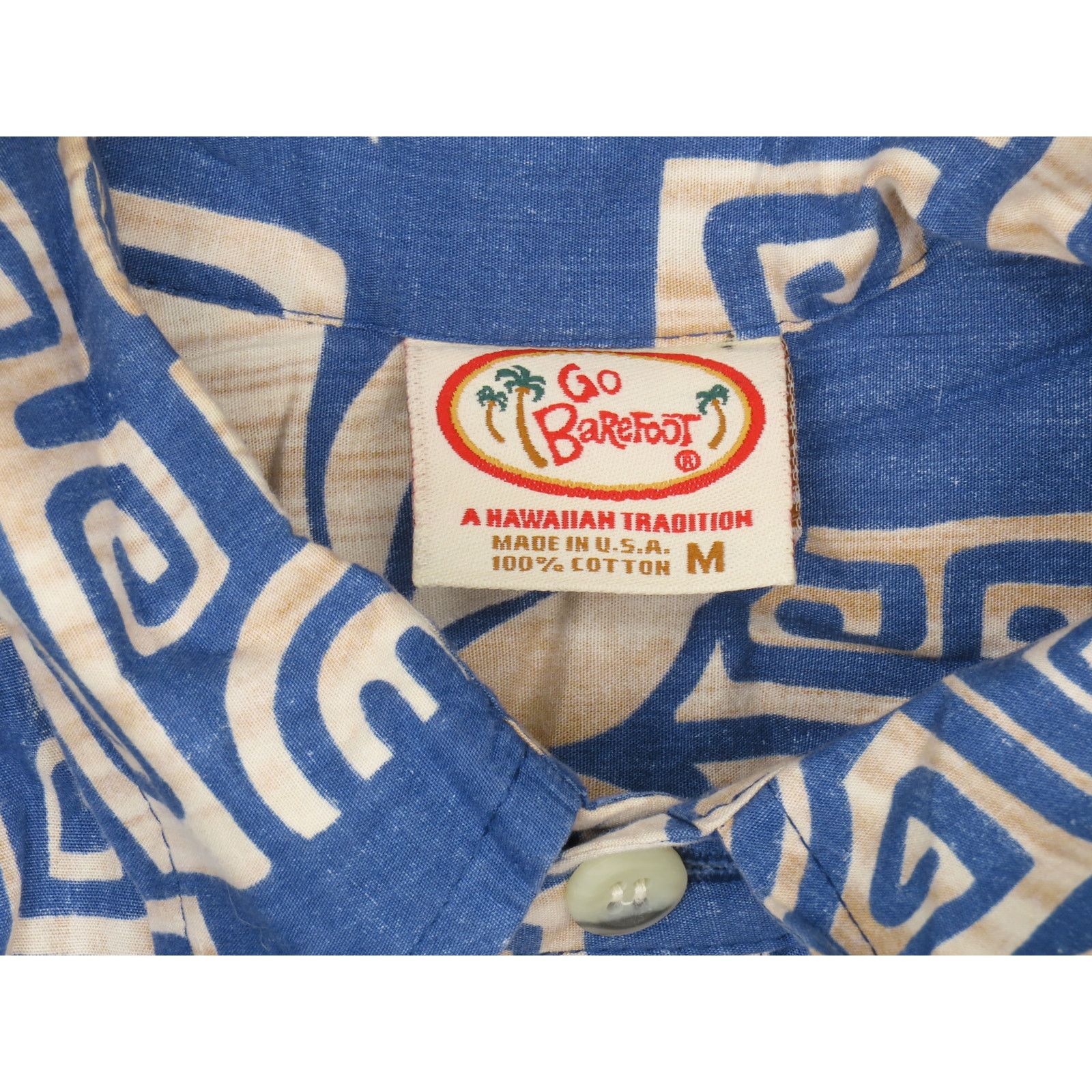Other Go Barefoot Floral Hawaiian Aloha Tropical Tribal Camp Shirt Size US M / EU 48-50 / 2 - 5 Thumbnail