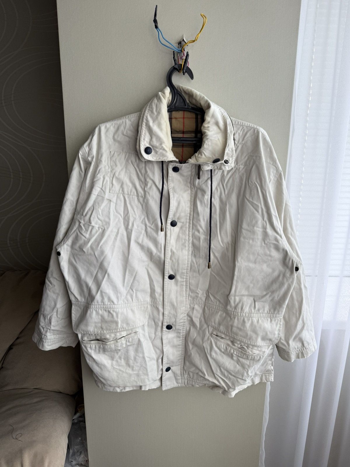Burberry Burberrys of London Hooded Rain Coat Jacket Beige Size L |G1 Size US L / EU 52-54 / 3 - 2 Thumbnail