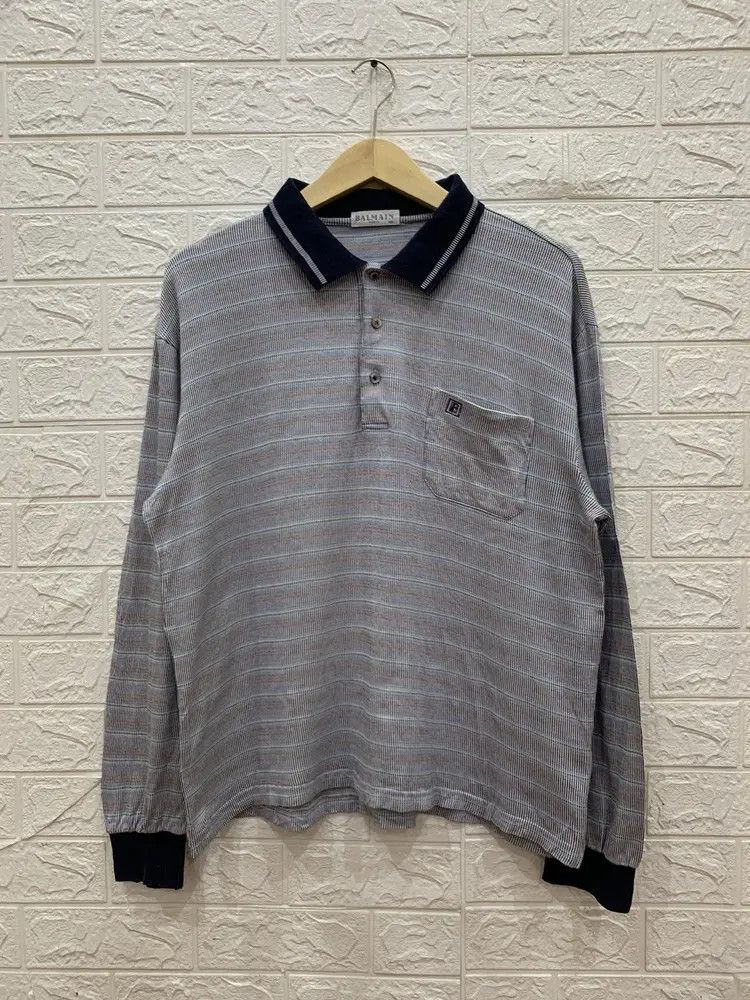 Balmain Balmain boxy fit longsleeve polo shirt Size US L / EU 52-54 / 3 - 2 Thumbnail