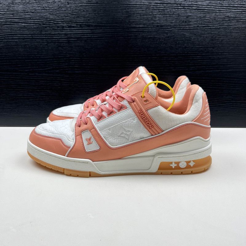 Louis Vuitton Louis Vuitton Trainer Low Top Sneakers in Peach 0089 Size US 8.5 / EU 41-42 - 1 Thumbnail