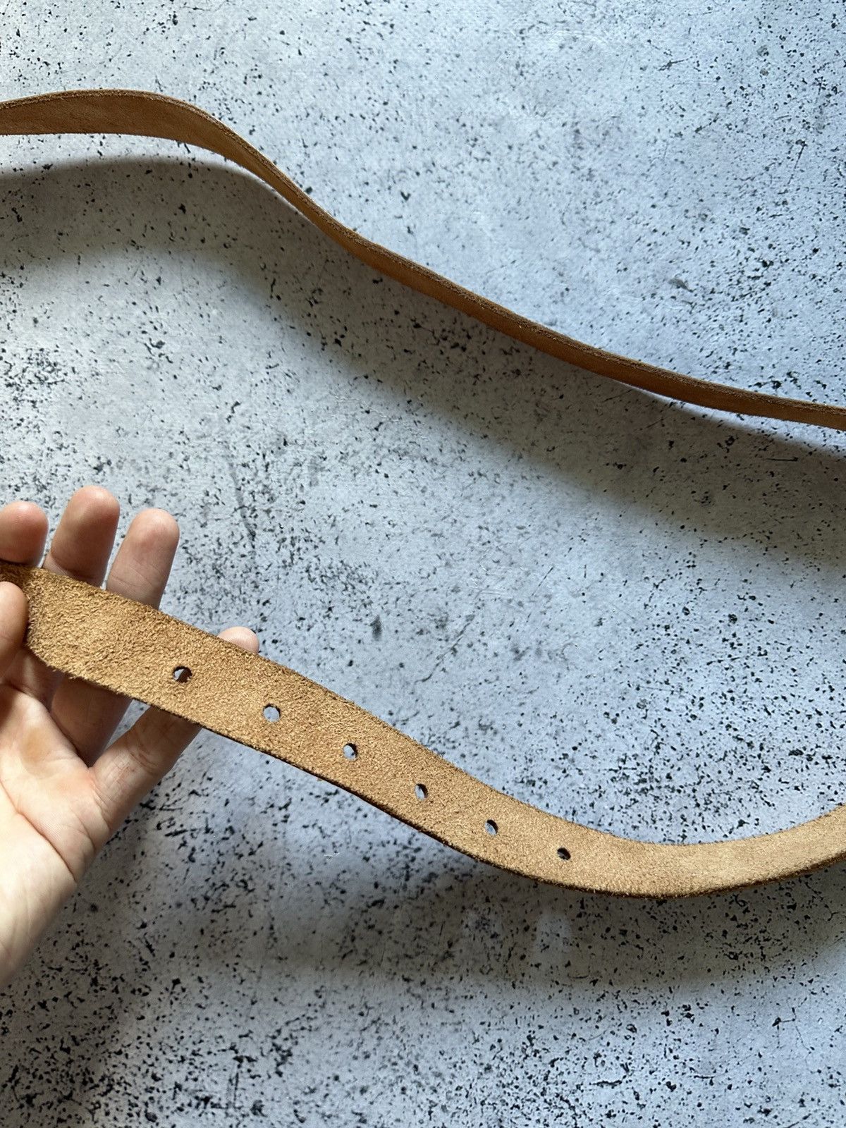 Giorgio Armani × Vintage Vintage Georgia Armani Brown Leather Belt Monogram Logo Y2K Size ONE SIZE - 5 Thumbnail