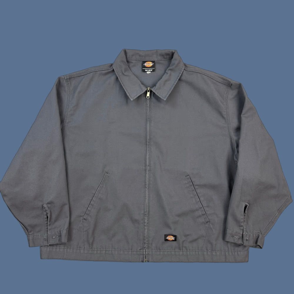 Dickies Dickies Eisenhower Jacket Mens 3XL Gray Full Zip Unlined Mechanics Workwear Y2K Vintage Size US XXL / EU 58 / 5 - 1 Thumbnail
