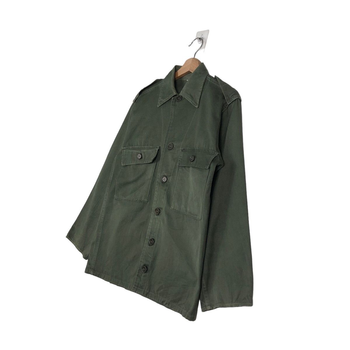 Vintage 🔥Vintage 40s Shirt Jacket Multi Pocket Military World War 2 Size US M / EU 48-50 / 2 - 2 Thumbnail