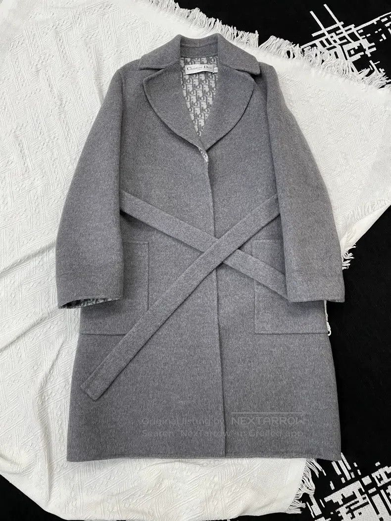 Dior Dior Double-sided woollen coat with gray inner old flower Size XS / US 0-2 / IT 36-38 - 1 Thumbnail