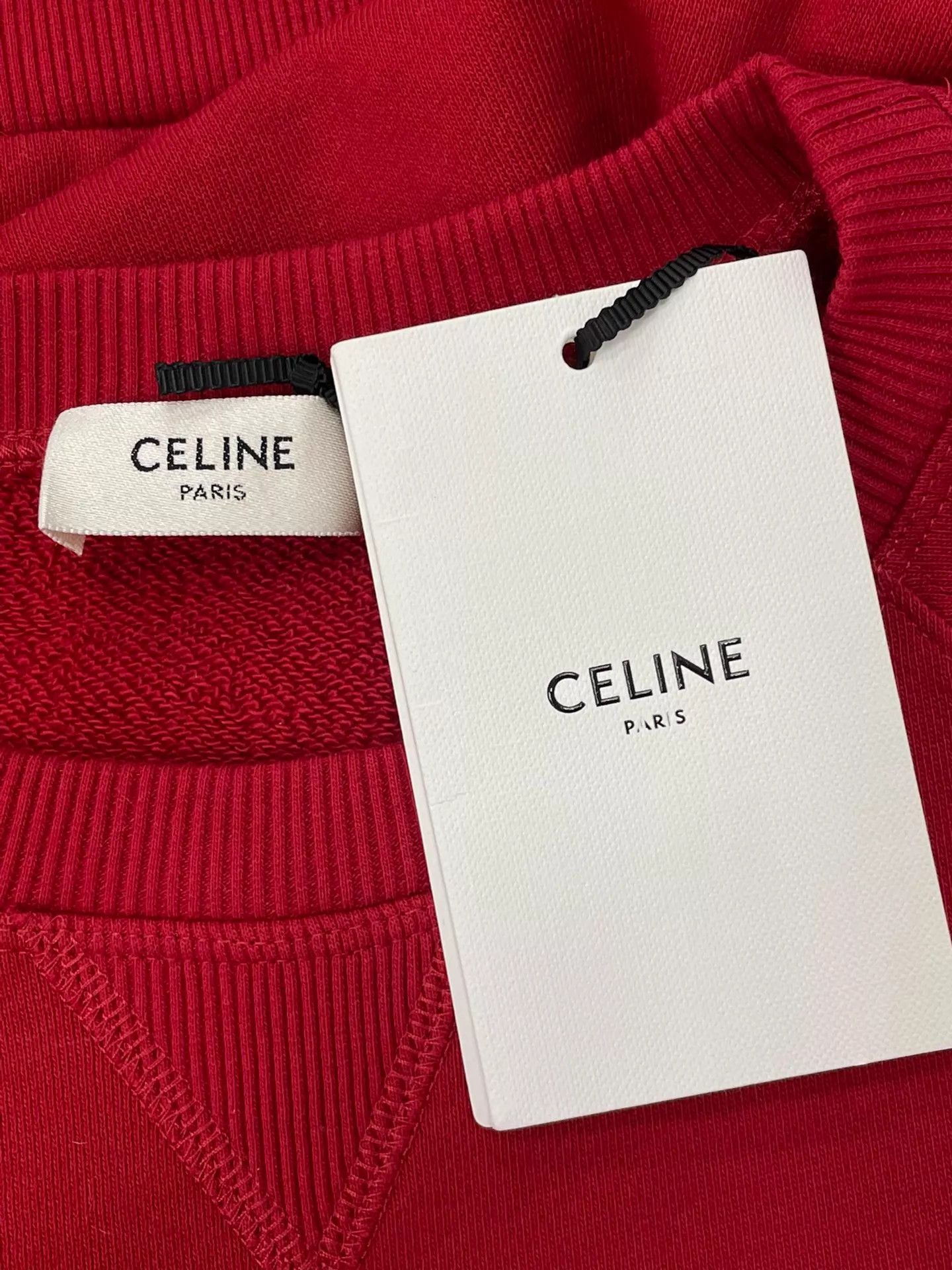 Celine Celine Red Logo Crewneck Sweatshirt S New With Tags Size S / US 4 / IT 40 - 4 Thumbnail