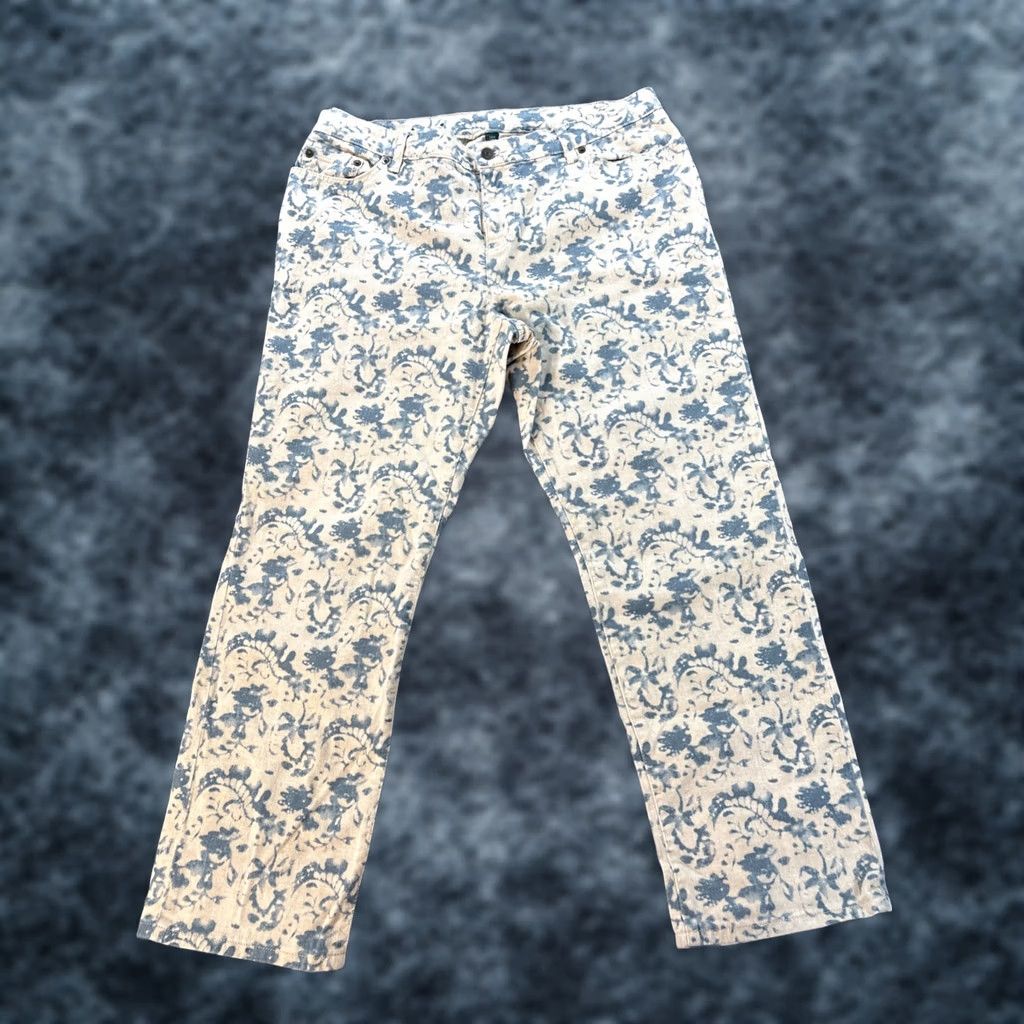 Ralph Lauren VINTAGE Lauren Ralph Lauren Jeans Womens 14W High Rise Denim White Tapered Relaxed Plus 14W Womens Mens? Size 36" / US 14 / IT 50 - 1 Thumbnail