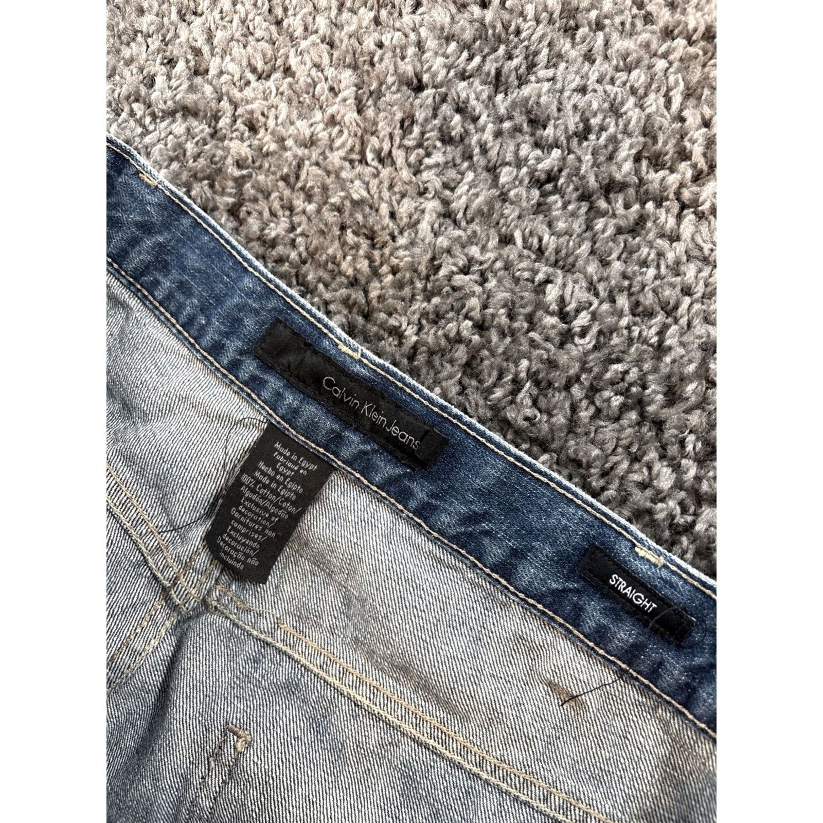 Calvin Klein VINTAGE Calvin Klein Jeans 36x32 Denim Straight 5-Pocket Logo Blue 90s Mens Size US 36 / EU 52 - 5 Thumbnail