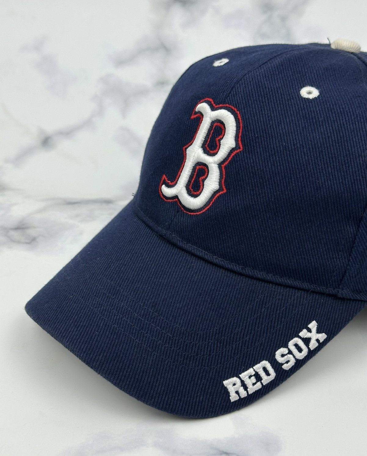New Era Boston Red Sox MLB Hat Fan Favorite Navy Blue Baseball Cap Size ONE SIZE - 3 Thumbnail