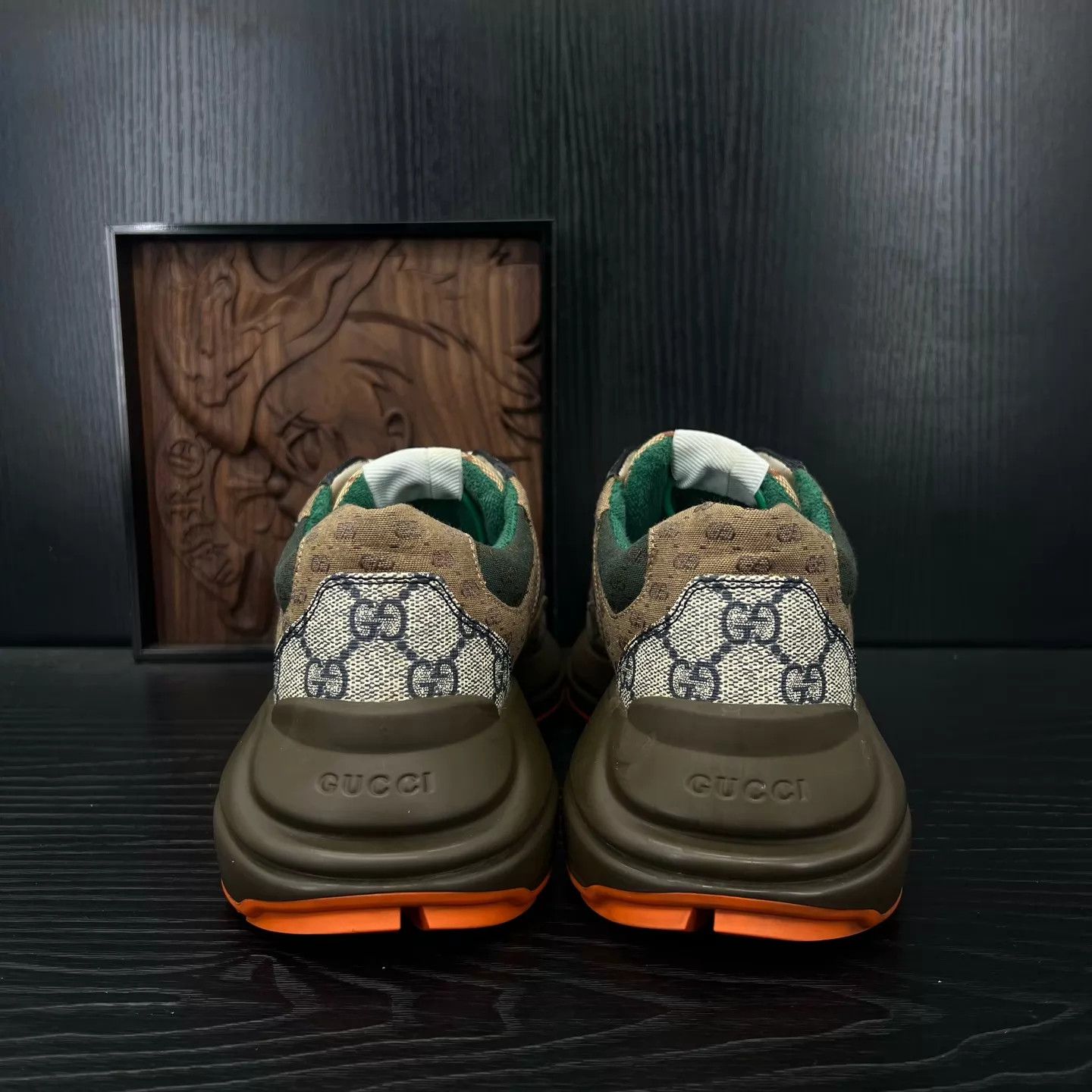 Gucci Gucci Rhyton Women's Brown Full Print Sneakers 36.5 New Size US 6 / IT 36 - 5 Thumbnail