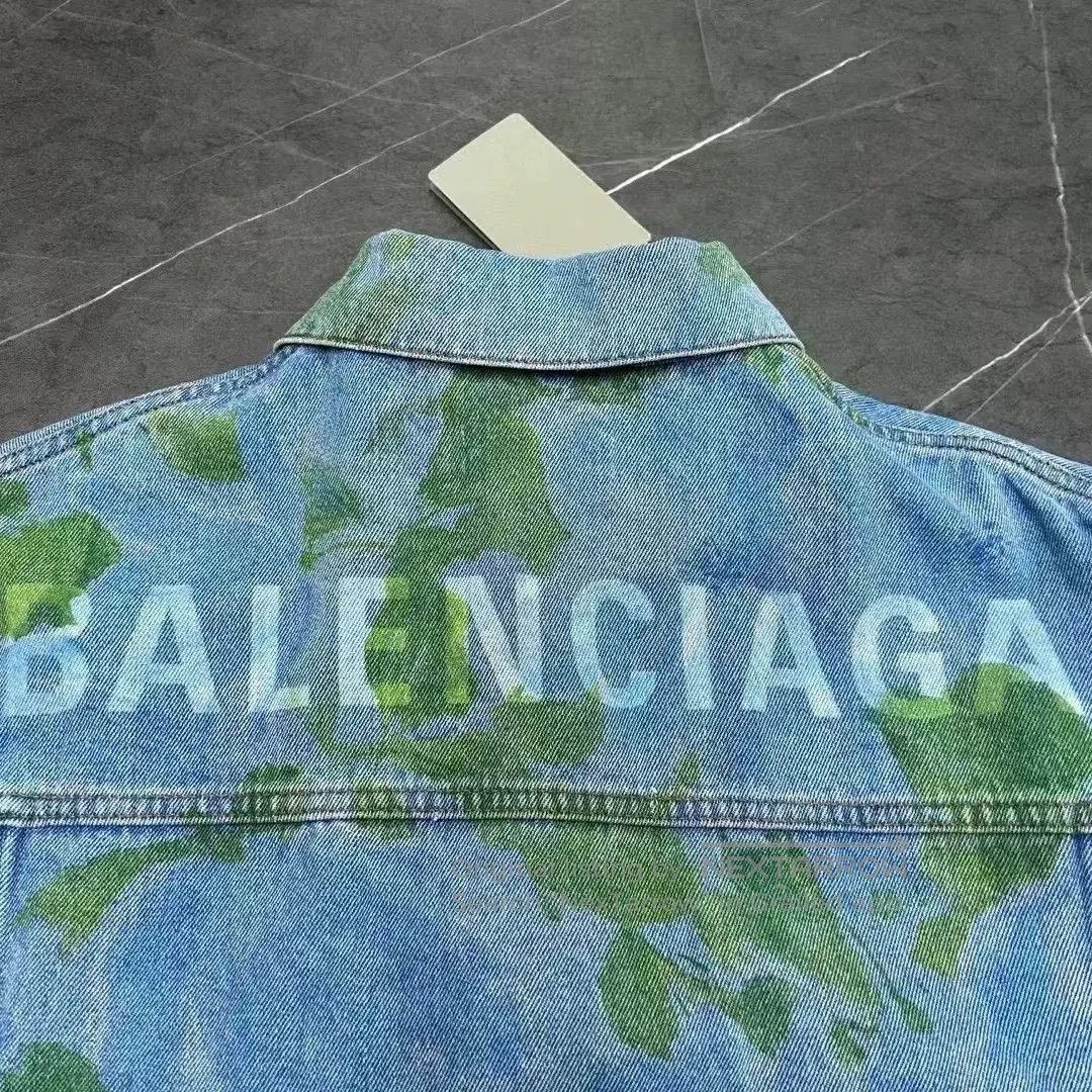 Balenciaga Balenciaga Moss Print Denim Jacket. Size US S / EU 44-46 / 1 - 3 Thumbnail