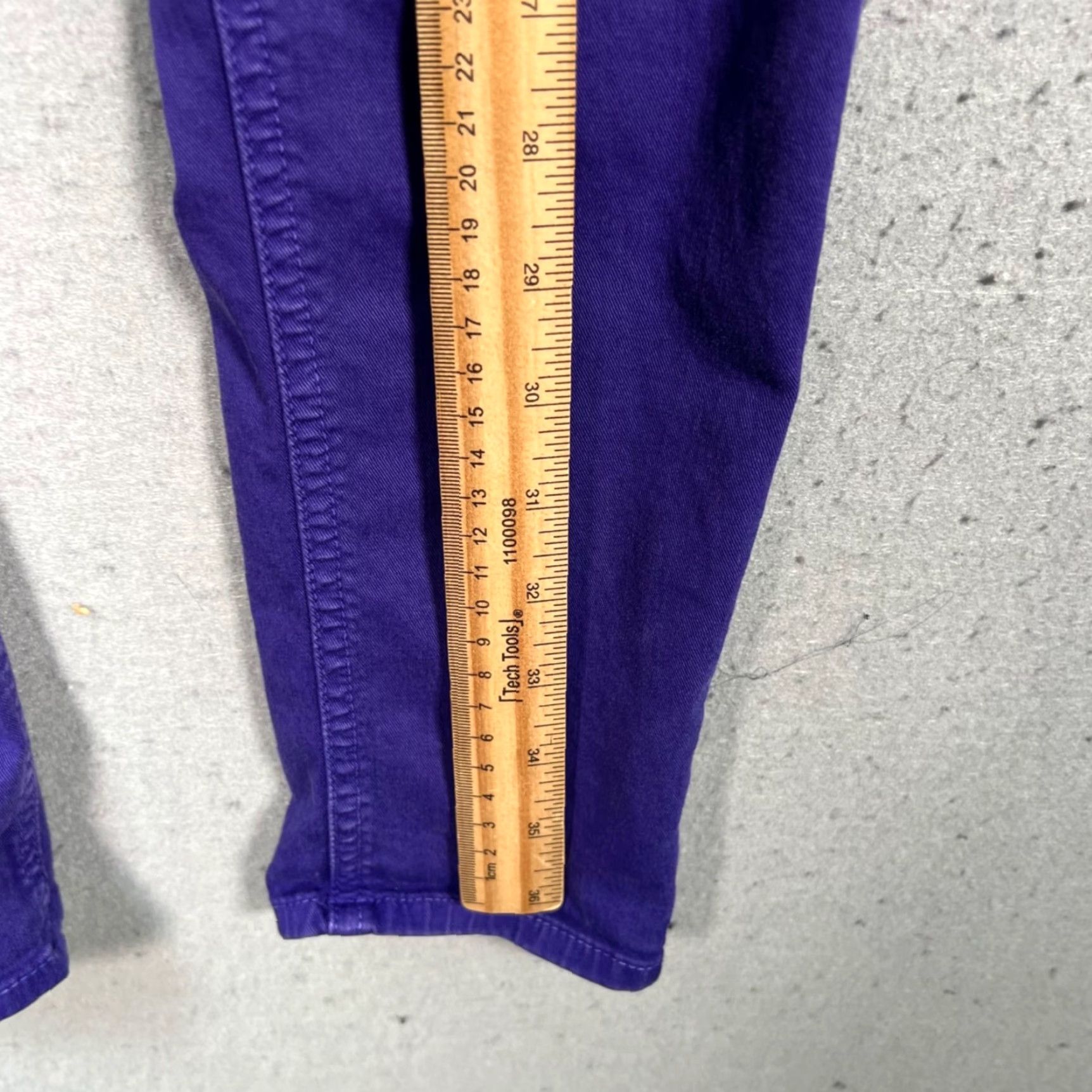 Rag & Bone rag & bone Jeans Womens 25 Purple Skinny Jeans Cotton Blend Stretch Denim Slim 5-Pocket Logo Low Rise 27 in Zip Dark Wash Vintage No Size 27" / US 4 / IT 40 - 7 Thumbnail