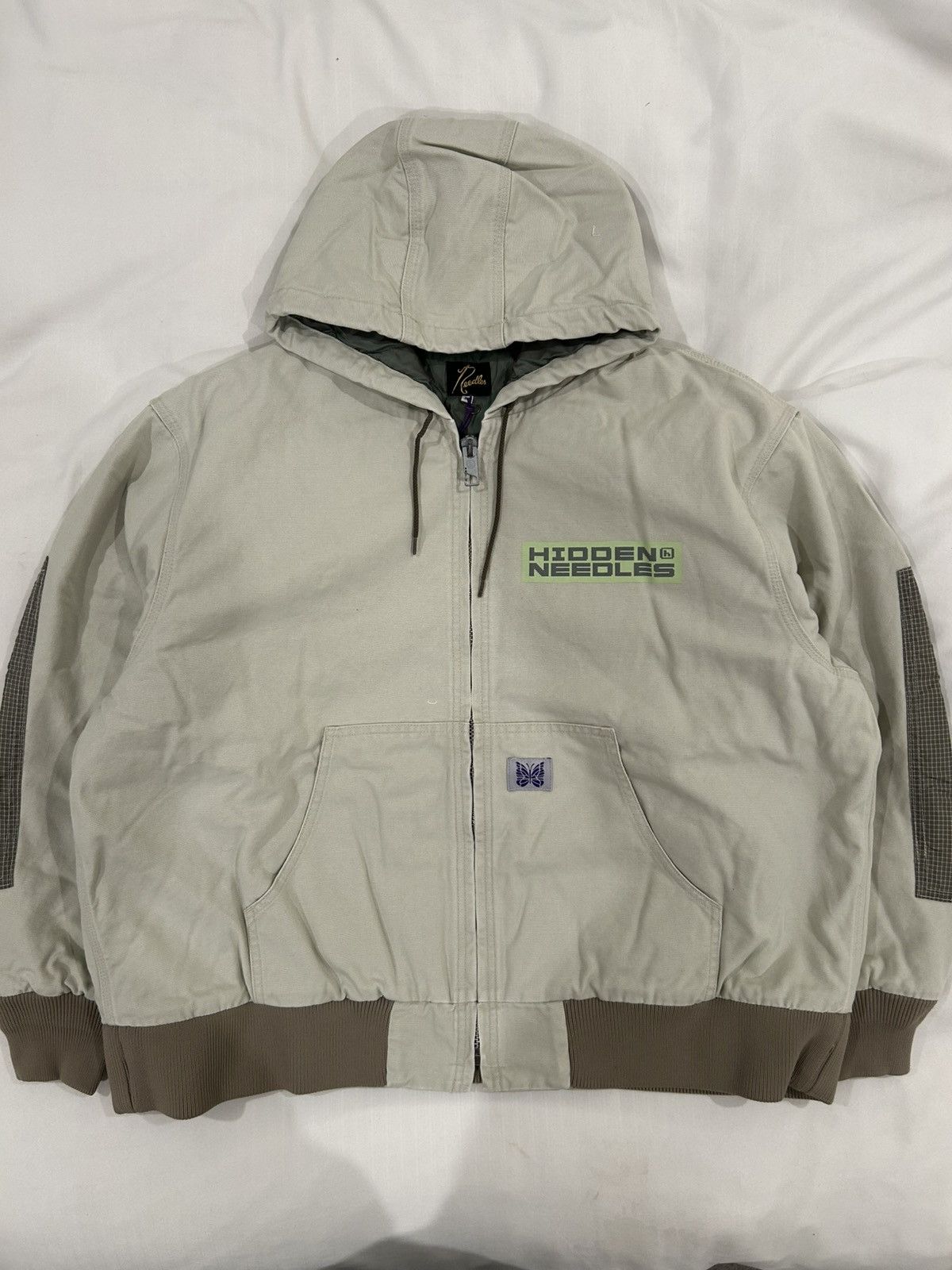 HIDDEN × Needles Needles Hidden NY Zipped Work Hoodie Jacket Butterfly Japan Size US M / EU 48-50 / 2 - 5 Thumbnail