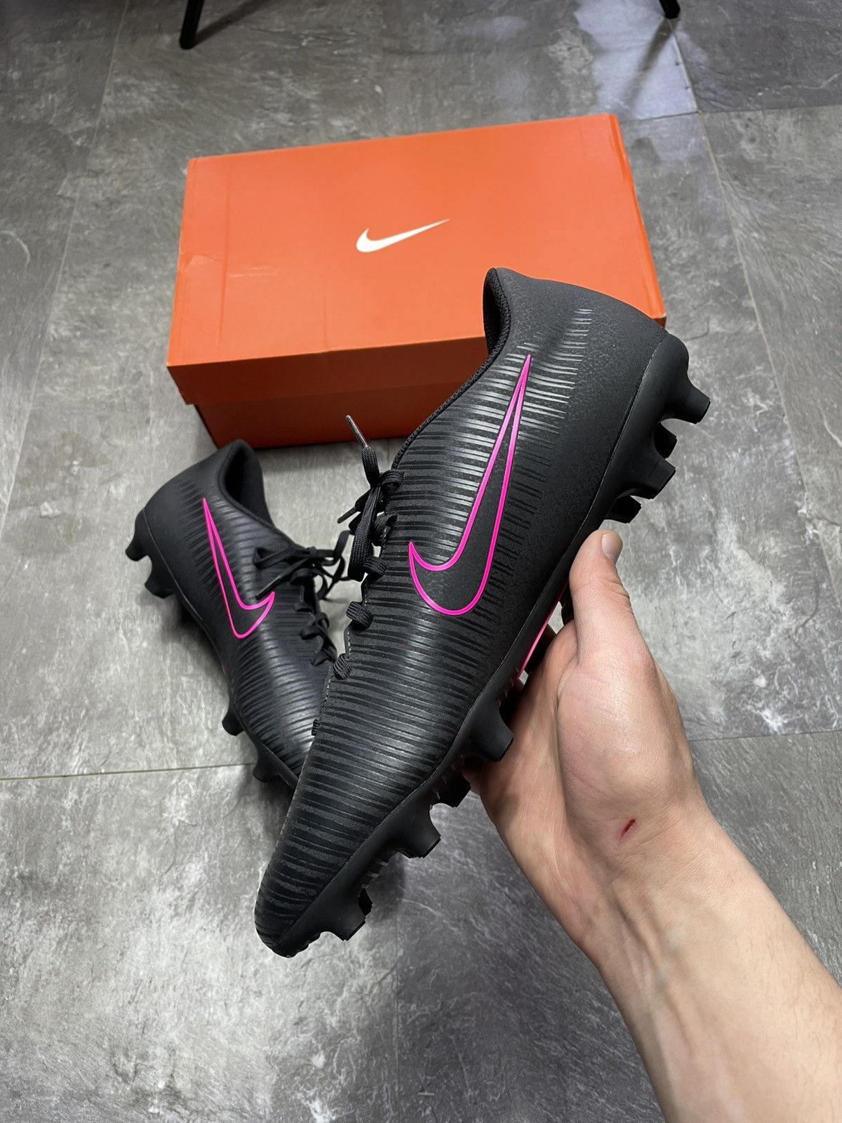 Nike New Nike Mercurial Vortex III FG Soccer Cleats Black Pink Size US 11 / EU 44 - 10 Thumbnail