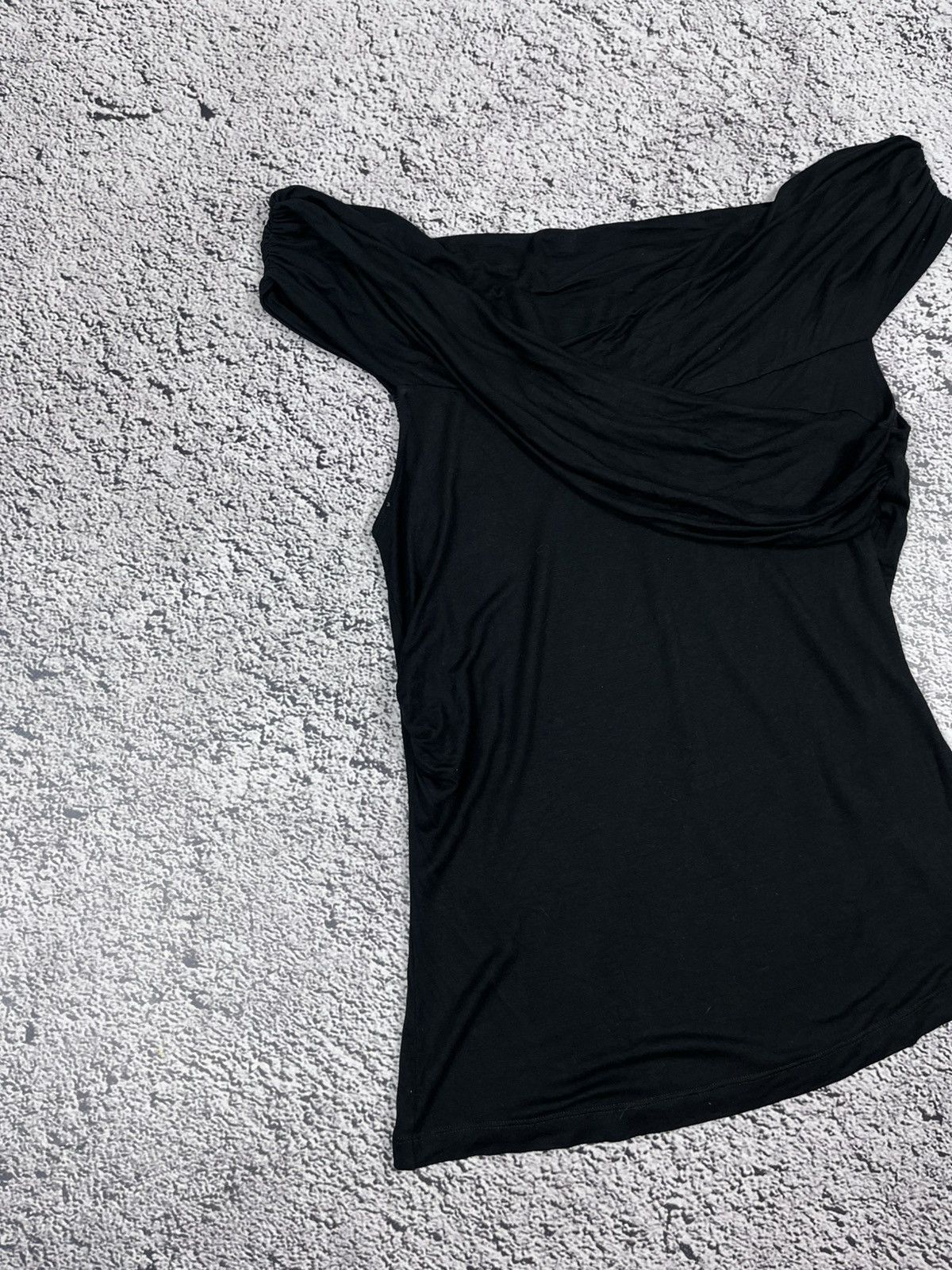 Versus Versace Vintage Y2K Gothic Versus Versace Draped Cross Neck Top Size L / US 10 / IT 46 - 2 Thumbnail