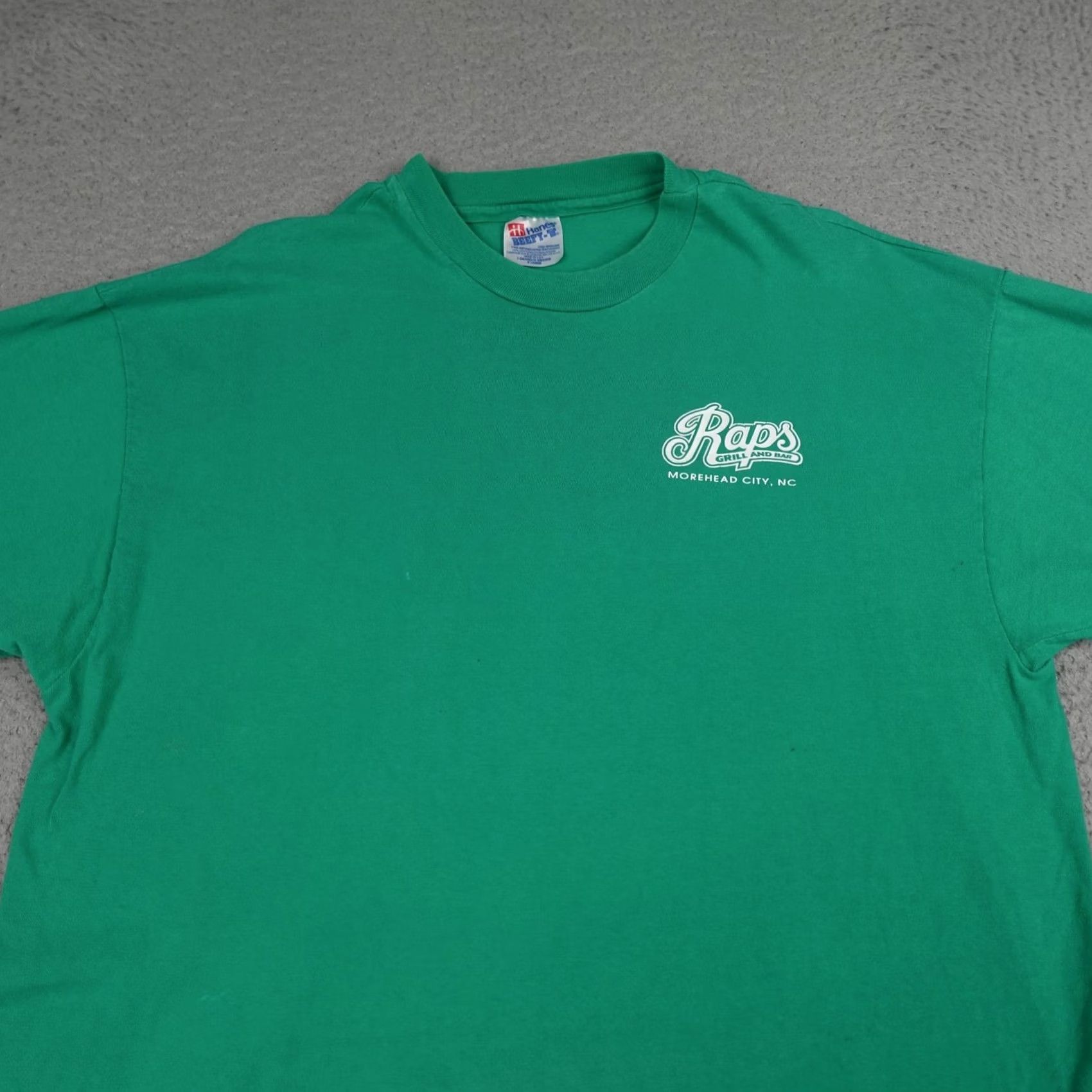 Hanes Vintage Hanes Raps Grill Bar Shirt Mens XL Green Rapscallions Graphic Tee 90s Size US XL / EU 56 / 4 - 2 Thumbnail